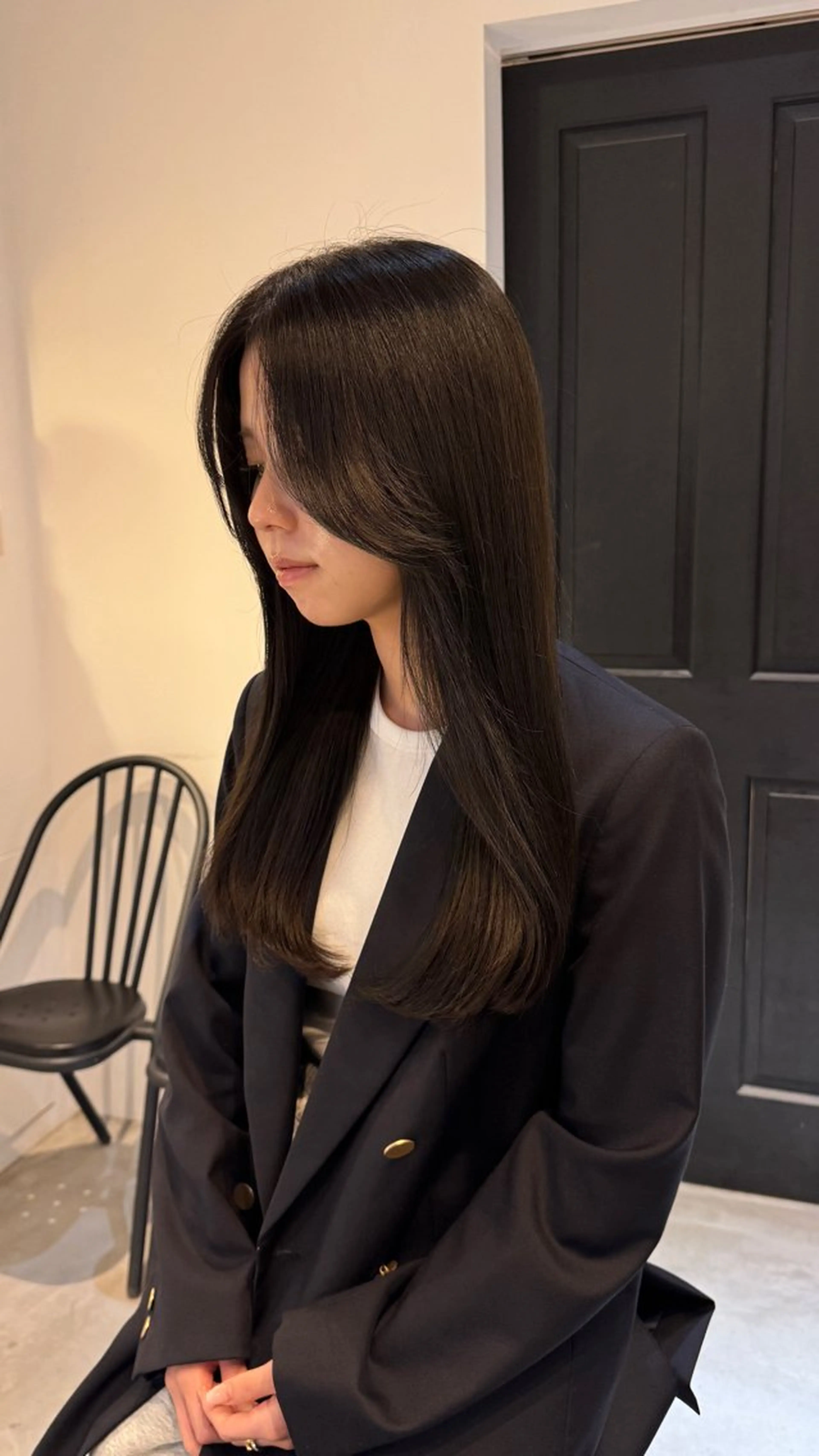 ロング カラー ヘアカラー トリートメント 華奈/オリーブ/ ベージュ/抜け感🥣のヘアスタイル