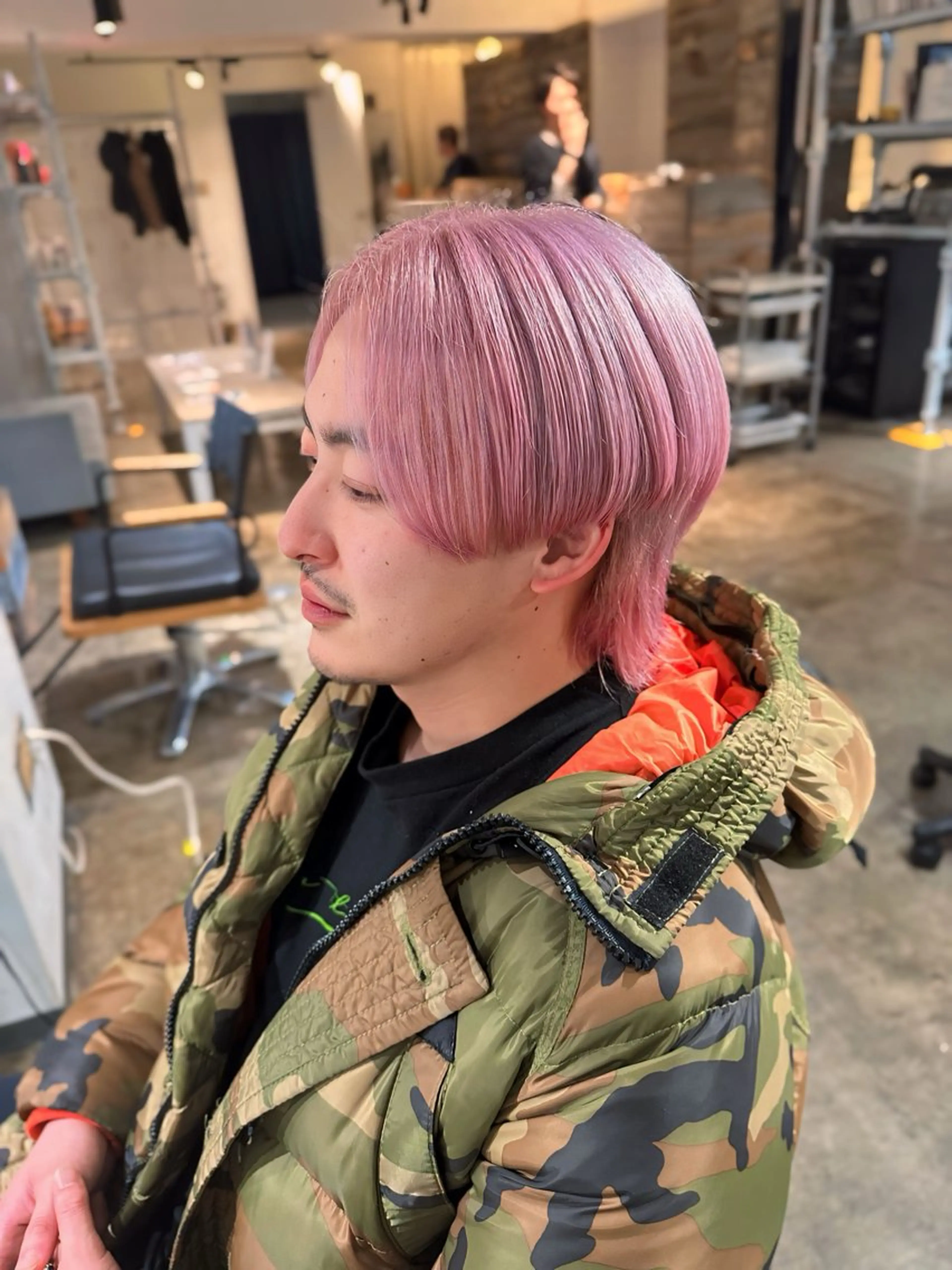 メンズ メンズブリーチ メンズハイトーン マッシュウルフ マッシュ メンズパーマ カット ヘアカラー トリートメント 骨格補正施術/メンズ 専門美容師/YUYAのヘアスタイル