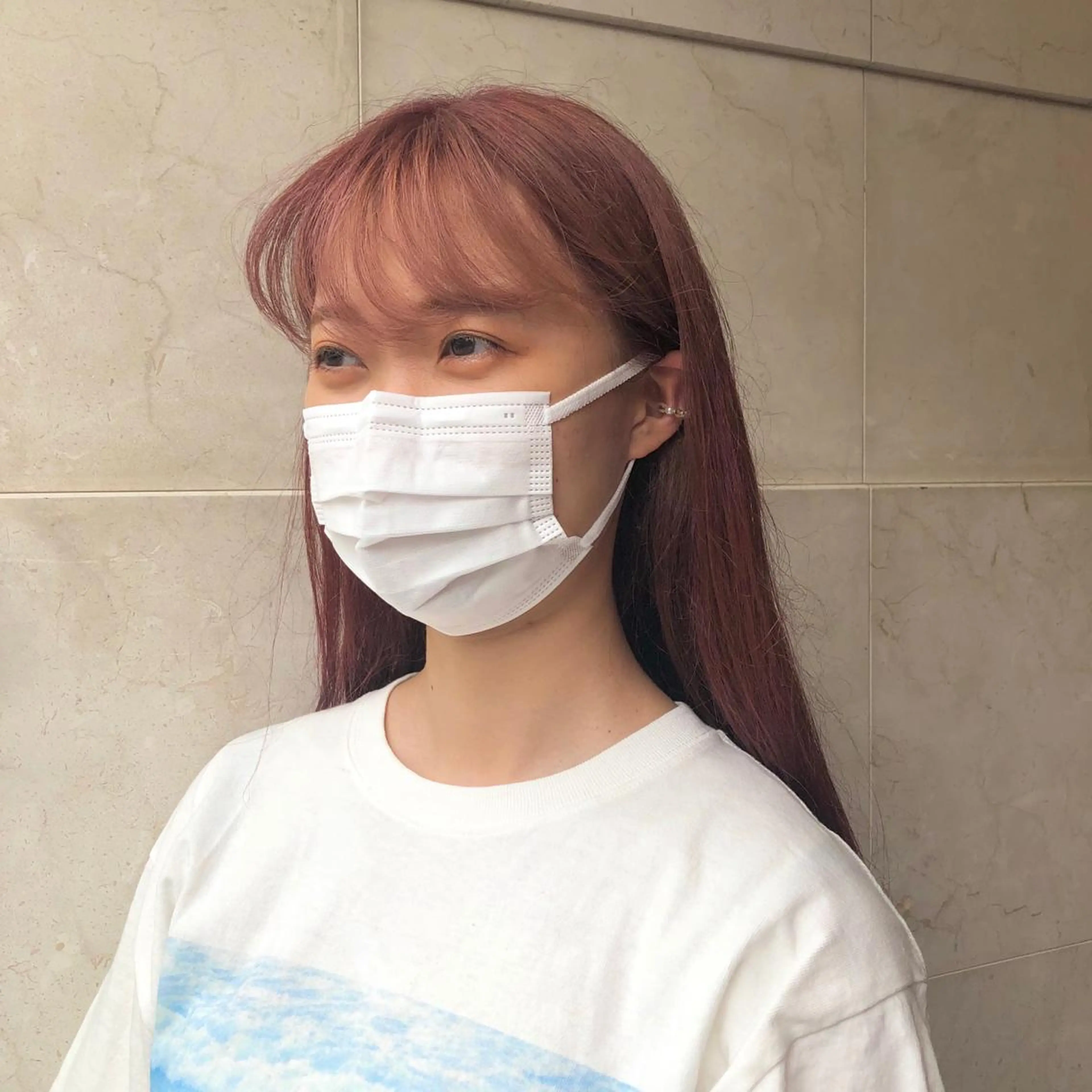 カラー ベージュカラー ピンクカラー ピンクベージュ ショート/パーマ/ カラー/FUKOのヘアスタイル