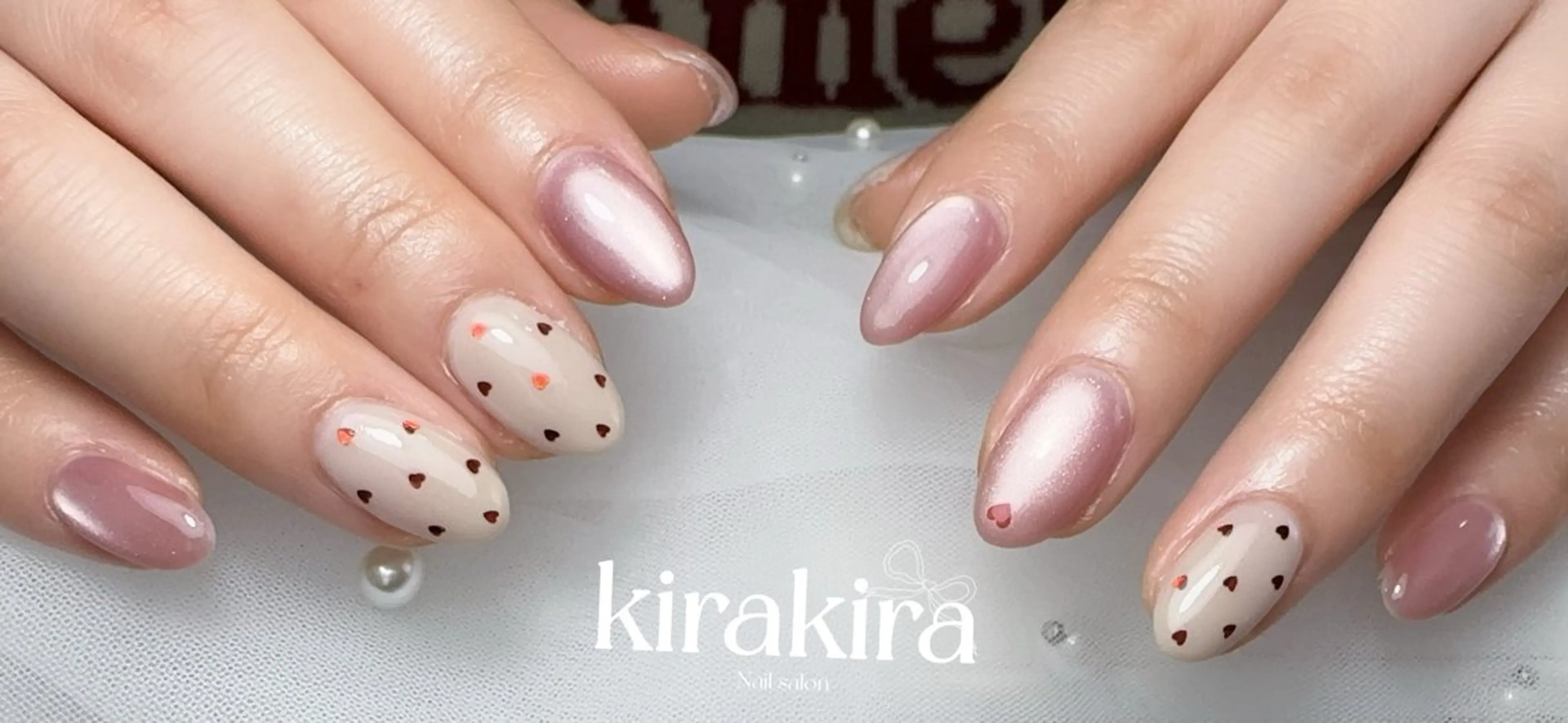 ネイル フットネイル ハート キラキラネイル シンプルネイル バレンタイン Kirakira Nail salonのネイルデザイン