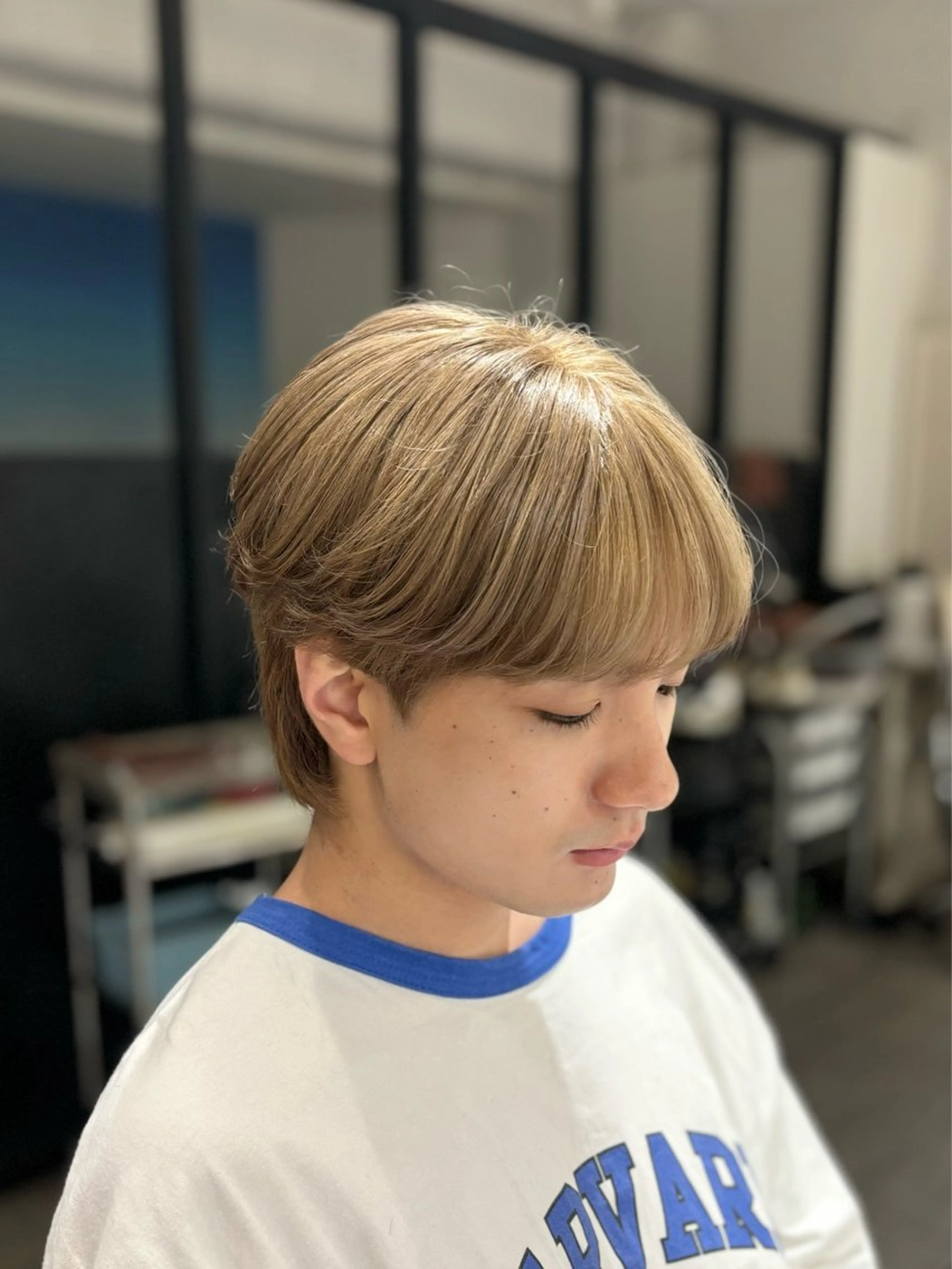 ショート カラー メンズ 韓国メンズヘア/ ダウンパーマ/歩夢のヘアスタイル