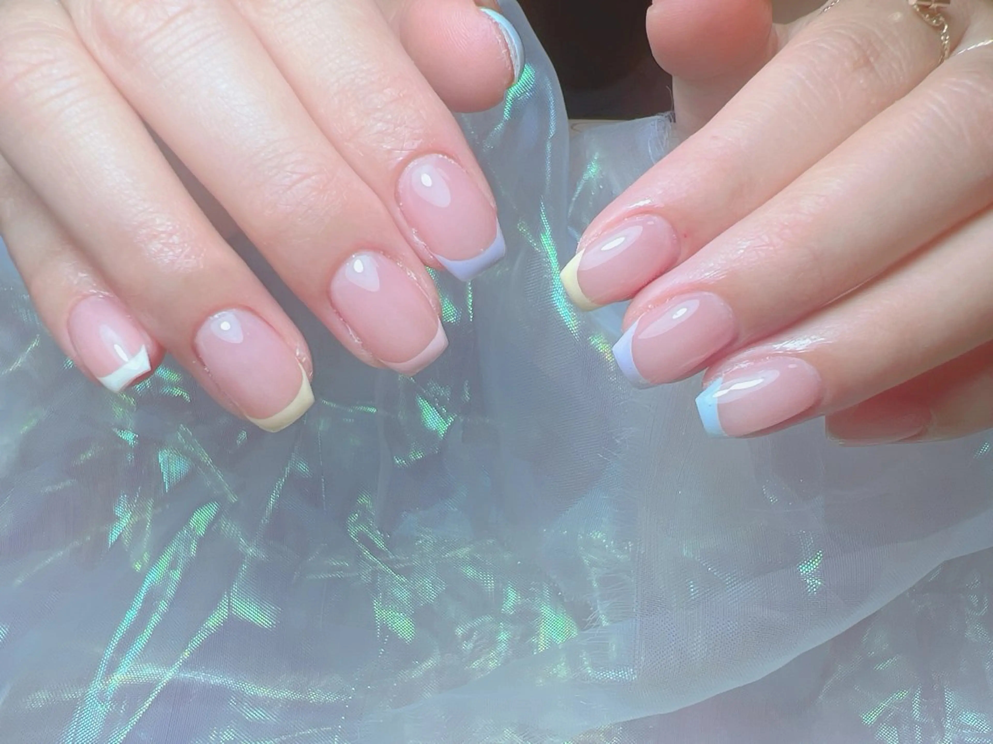 ネイル フレンチネイル 韓国ネイル マグネットネイル ニュアンスネイル オフィスネイル ユミネイルサロン所属・ユミ ネイルサロンのネイルデザイン