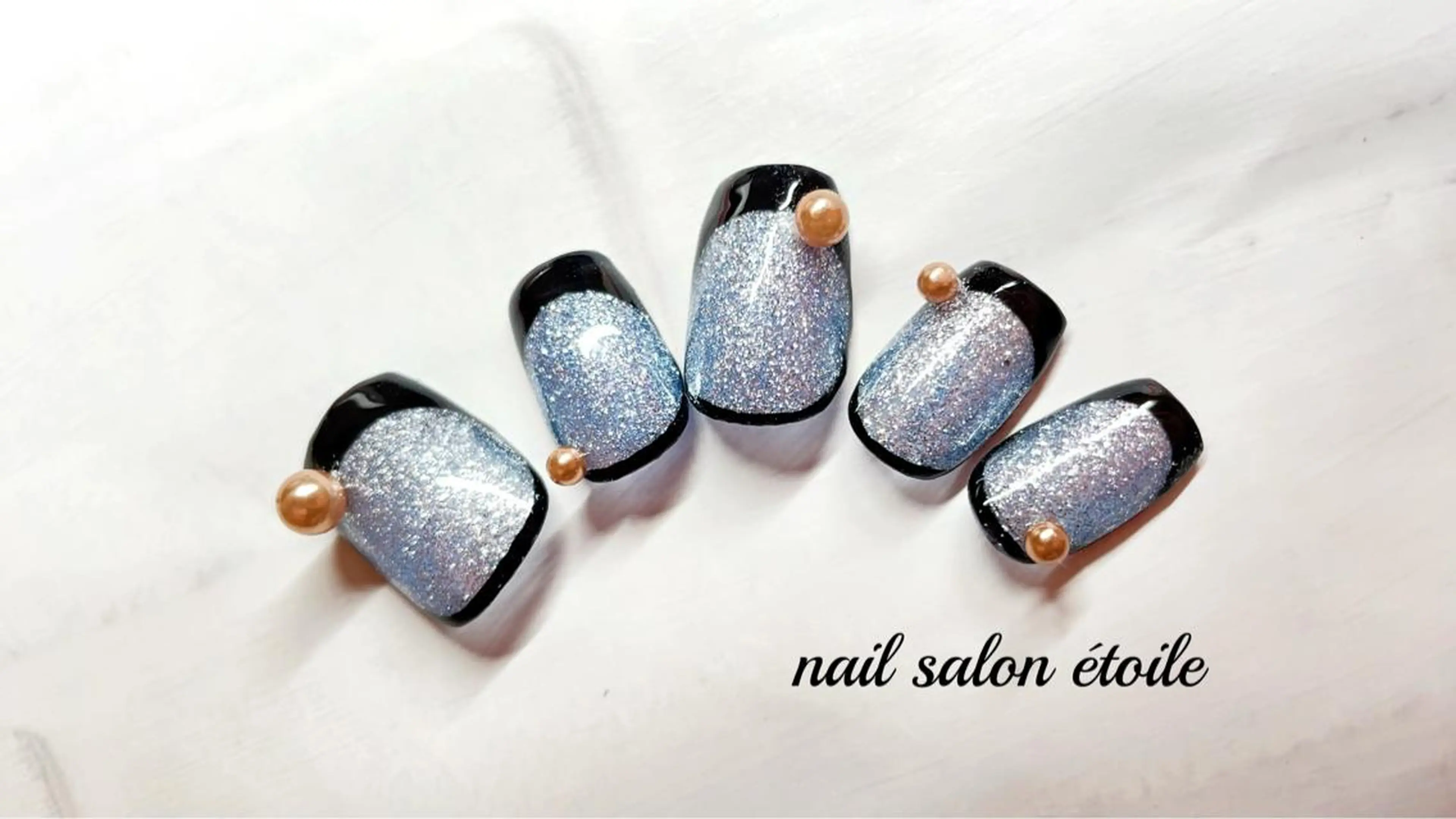ネイル ブラウン フレンチネイル ジェルネイル キラキラネイル ラメ(グリッター) ハンドネイル nail salon étoileのネイルデザイン