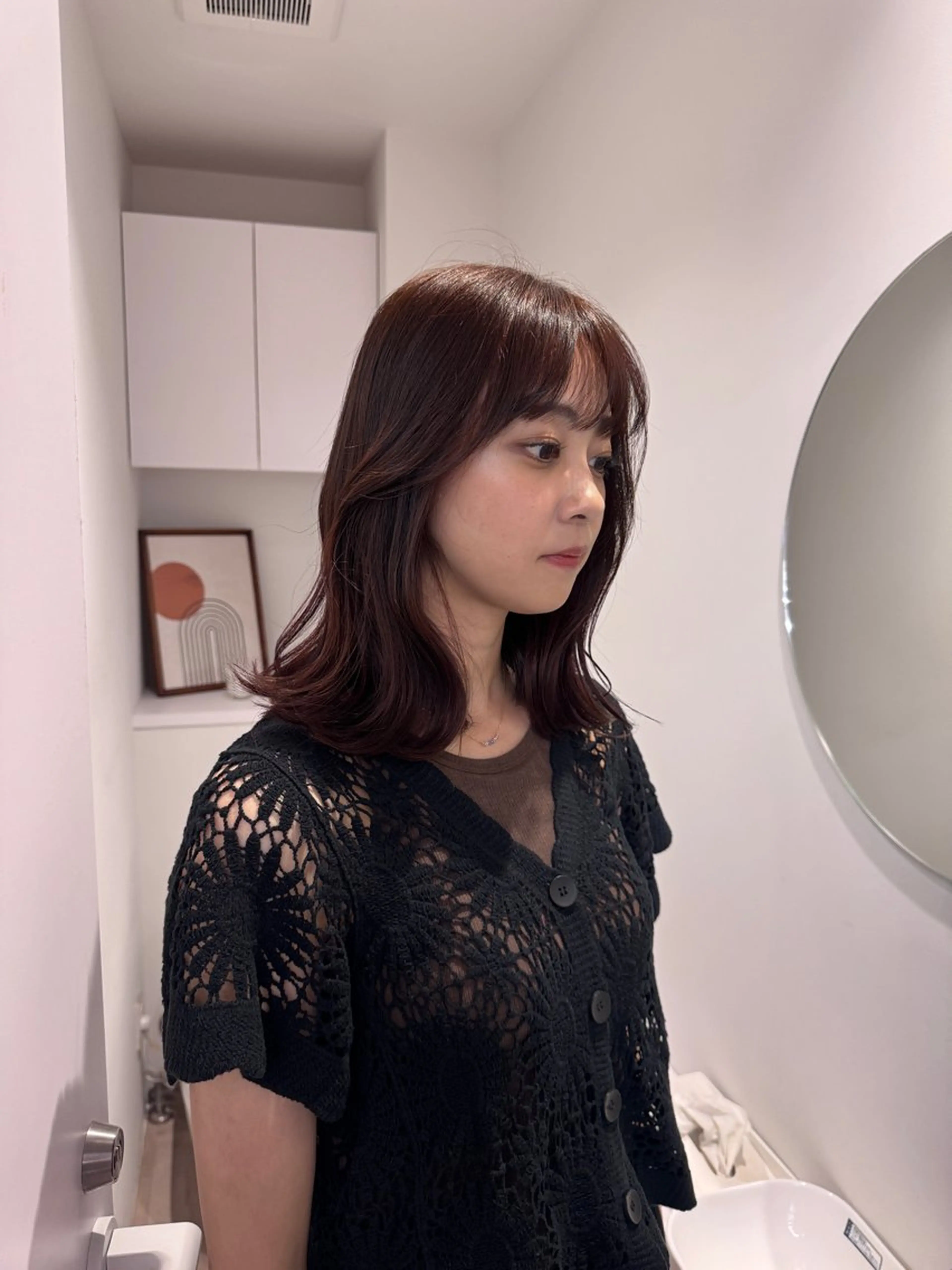 ミディアム 透明感カラー🫧⌇ 青🫐🩵のヘアスタイル