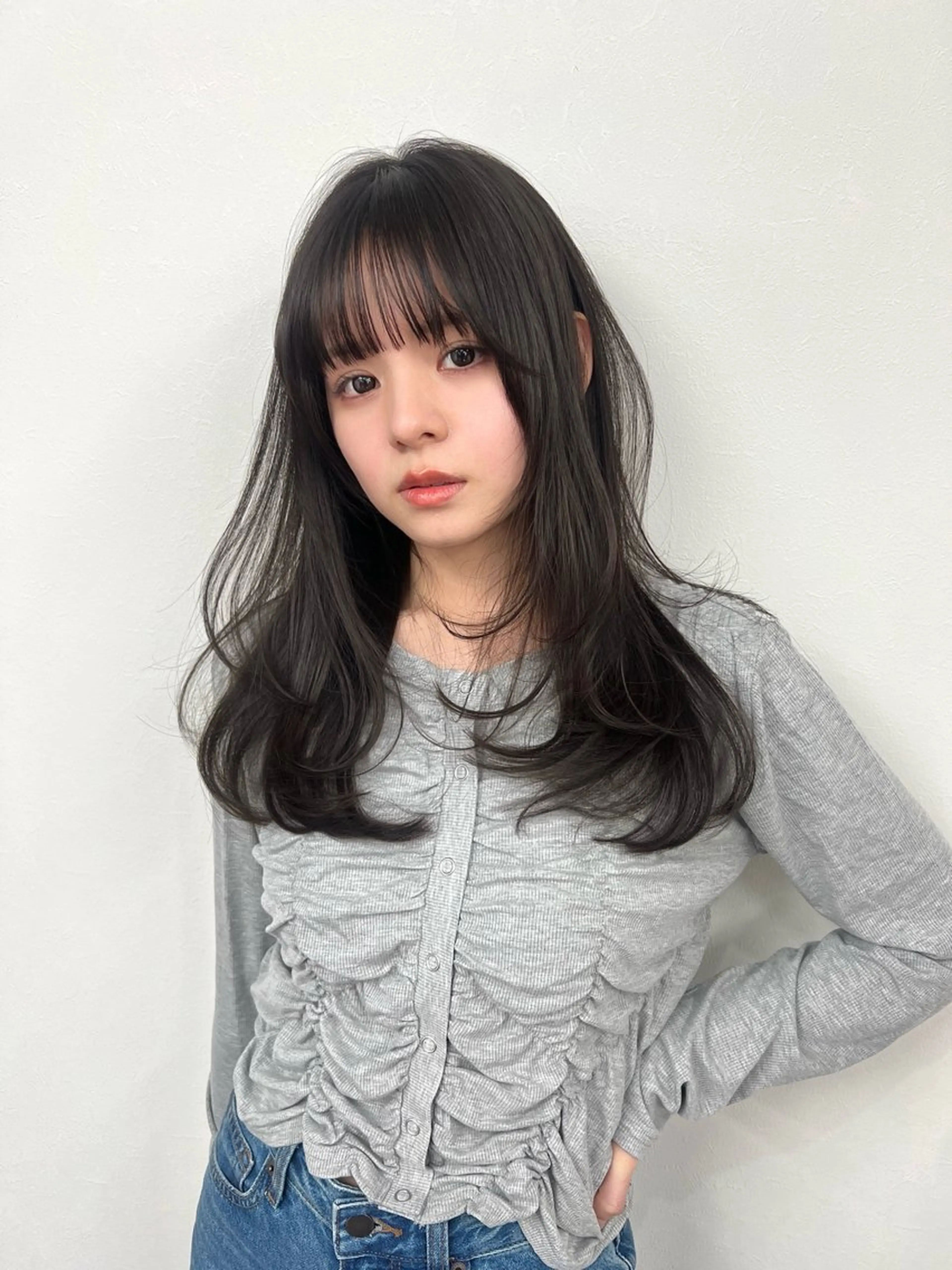 ロング カラー ヘアアレンジ カット ヘアカラー レイヤーカット/透明 感カラー/aikaのヘアスタイル