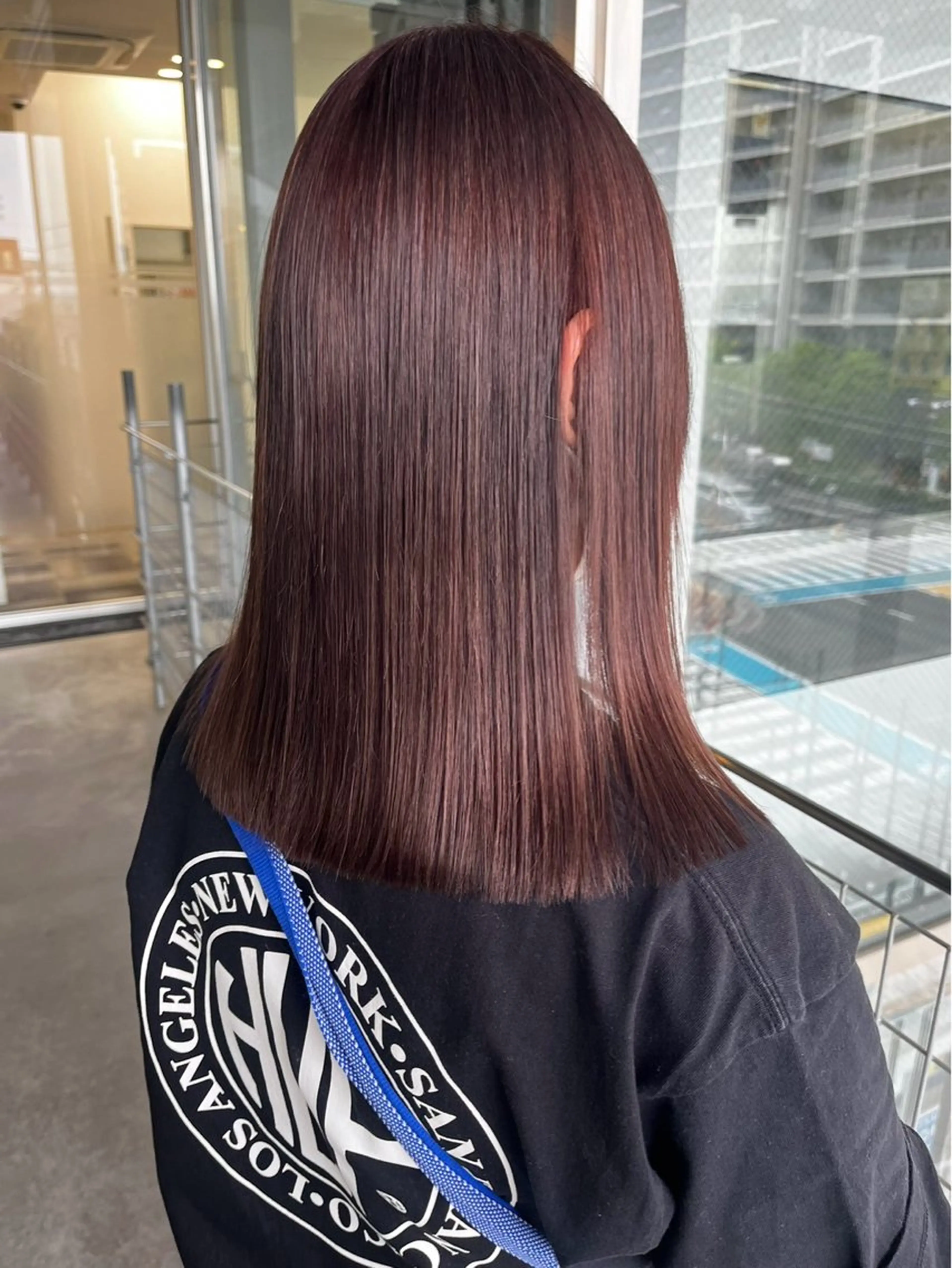 ミディアム カラー ブラウンカラー ピンクカラー ピンクブラウン ヘアカラー SALTO hair design所属・SALTO すずのヘアスタイル