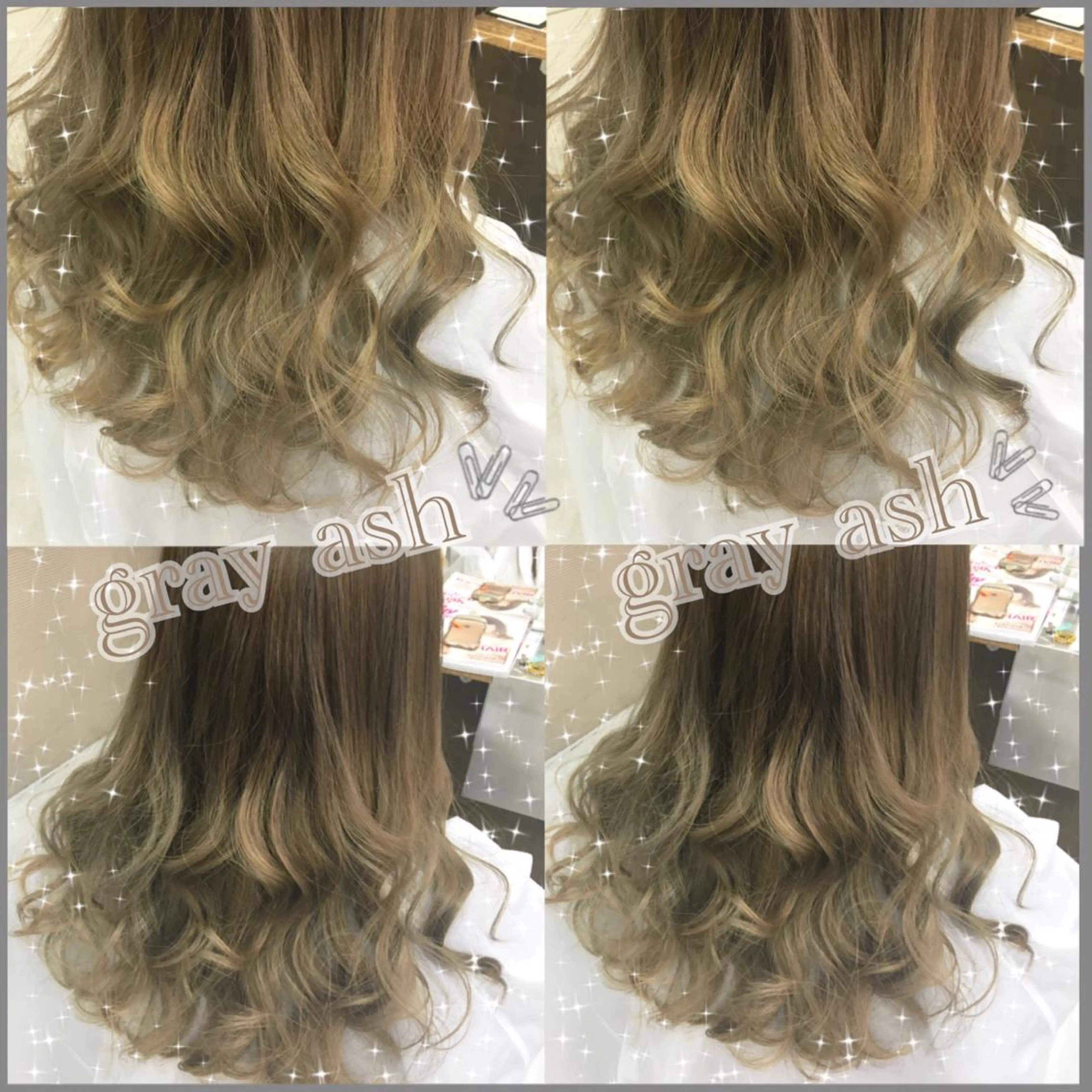 セミロング ロング カラー アッシュ ブリーチ グラデーションカラー 韓国ヘア得意❤︎森澤 悠佳のヘアスタイル