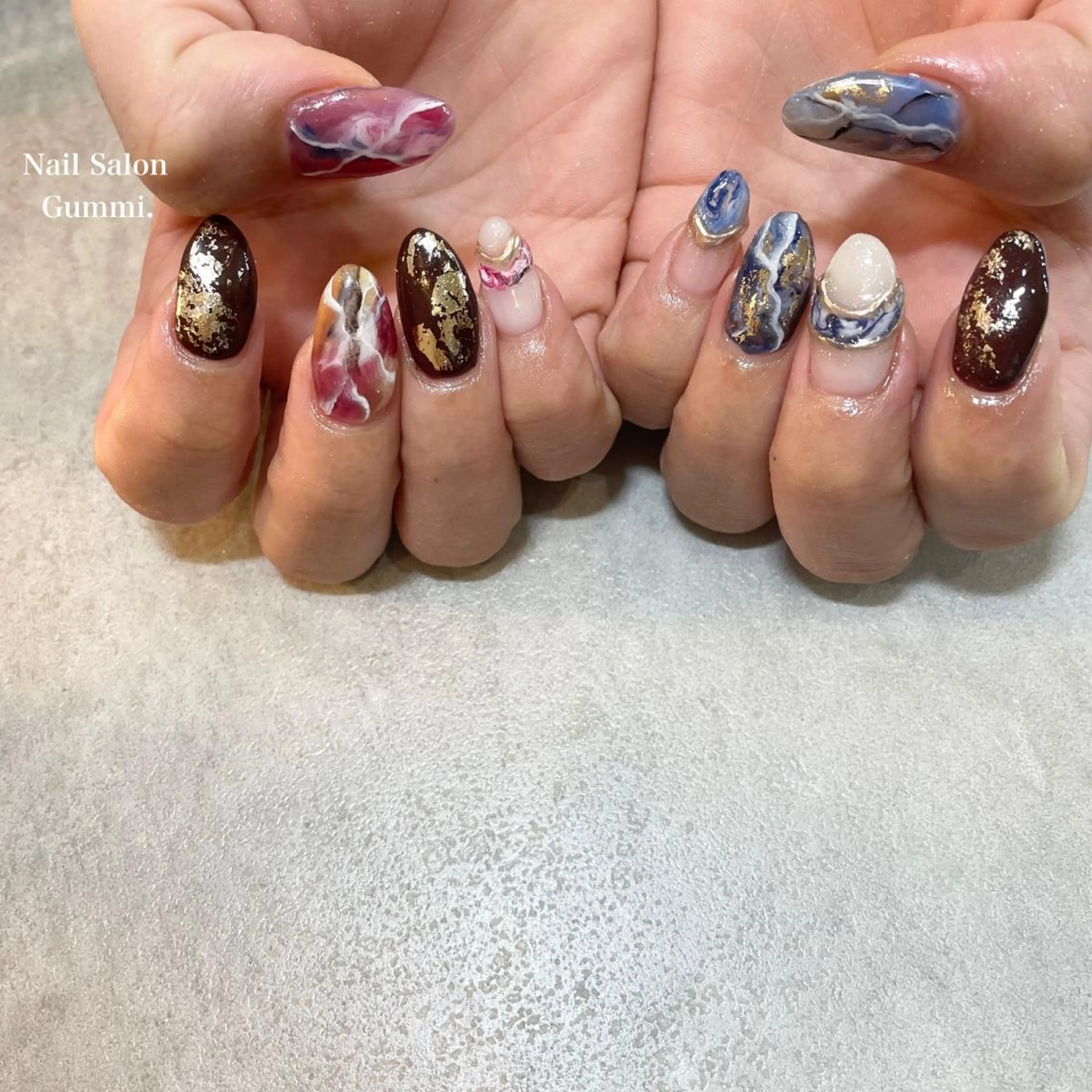 ネイル 大理石ネイル(マーブル) 持ち込み Nail Salon Gummi.のネイルデザイン