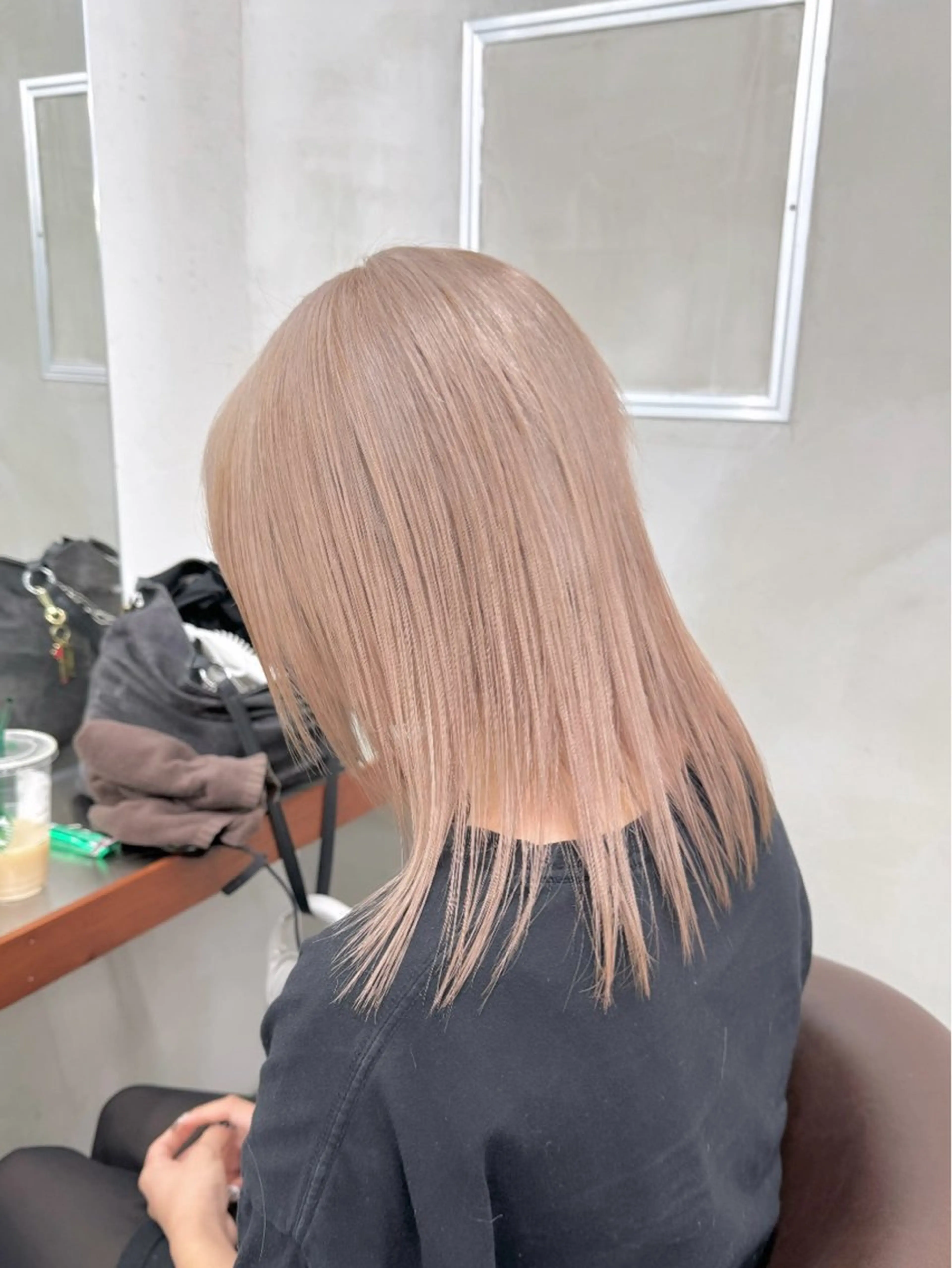 セミロング カラー 似合わせカット/ ハイトーン/aoiのヘアスタイル