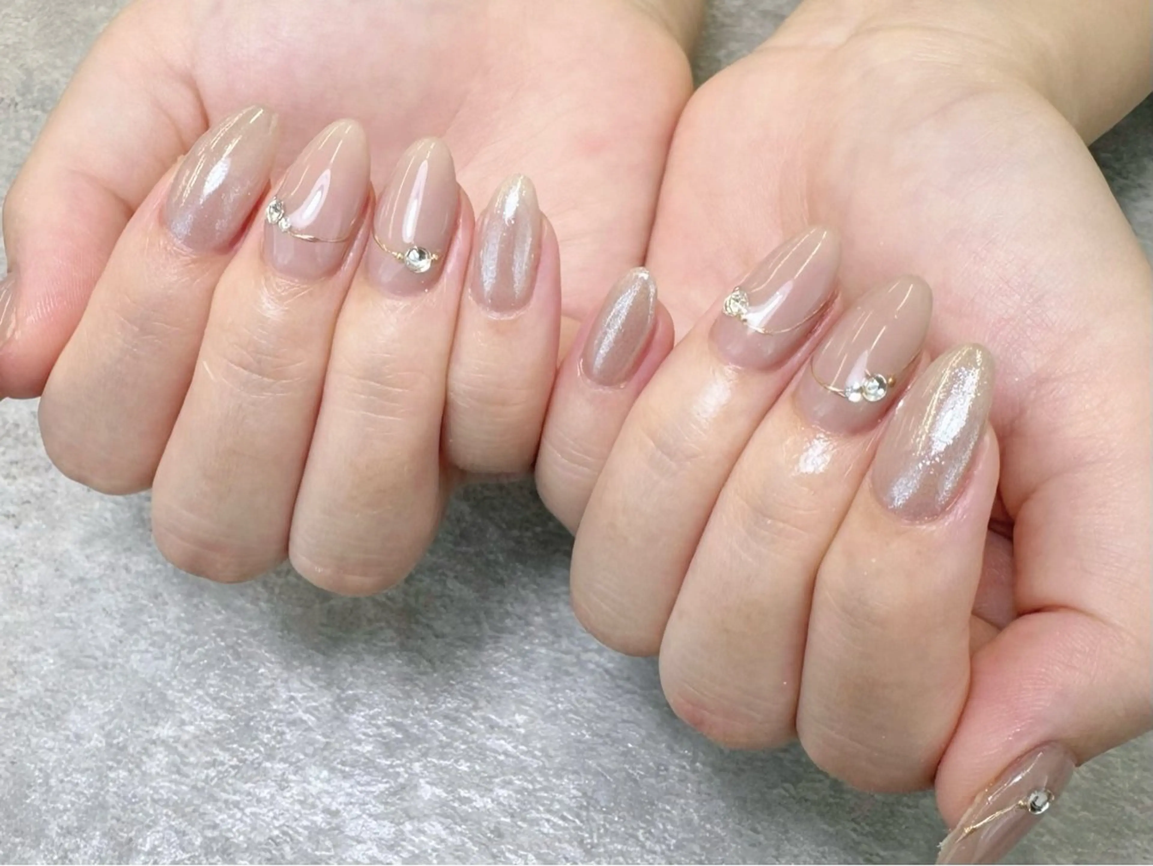 ネイル アートネイル オーロラネイル クリアネイル ジェルネイル ロングネイル nailsalon LILi third.所属・Yukino .のネイルデザイン