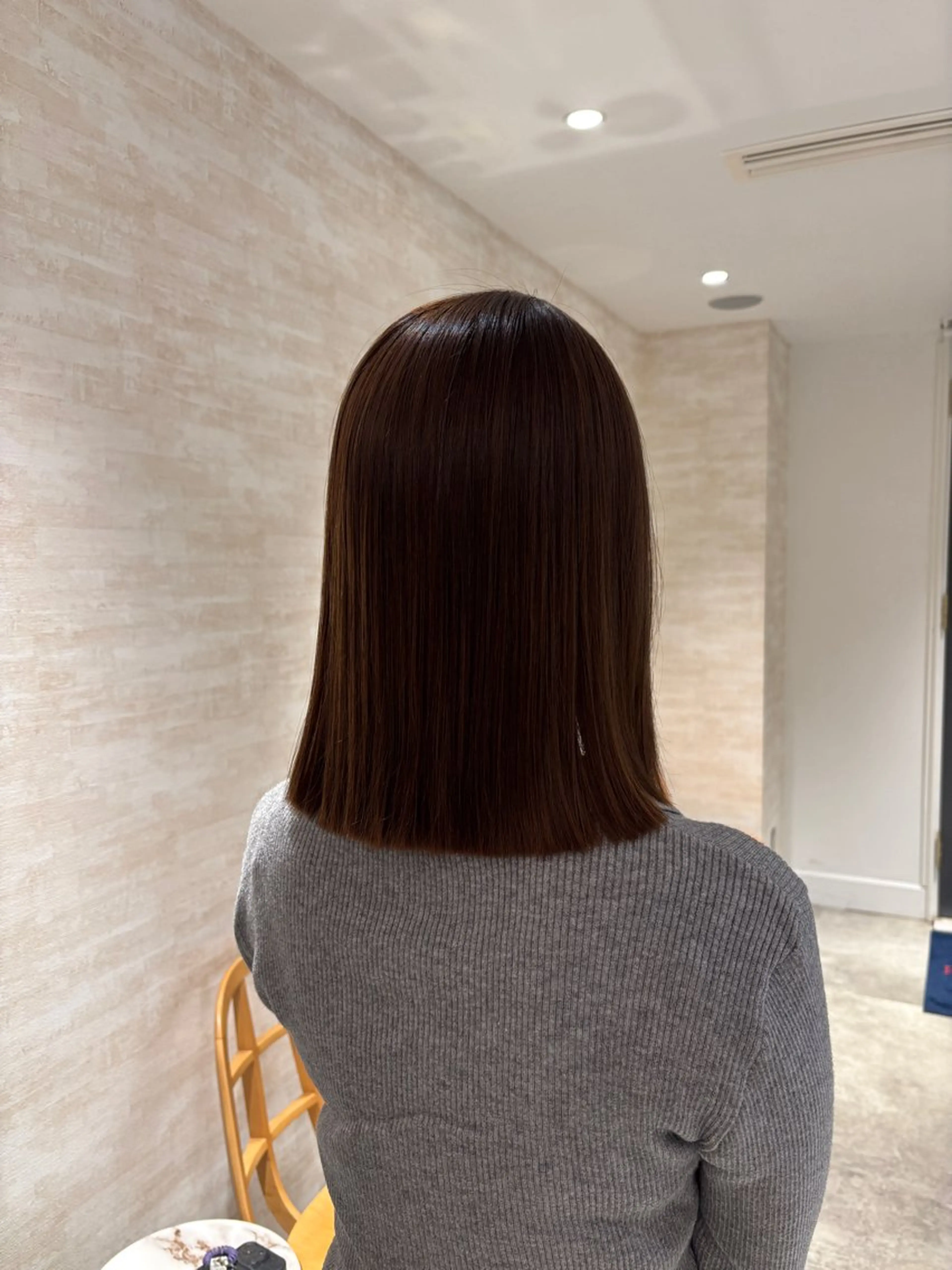 ミディアム パーマ ストレートパーマ 縮毛矯正 🫧Miyu /ブロー🫧のヘアスタイル