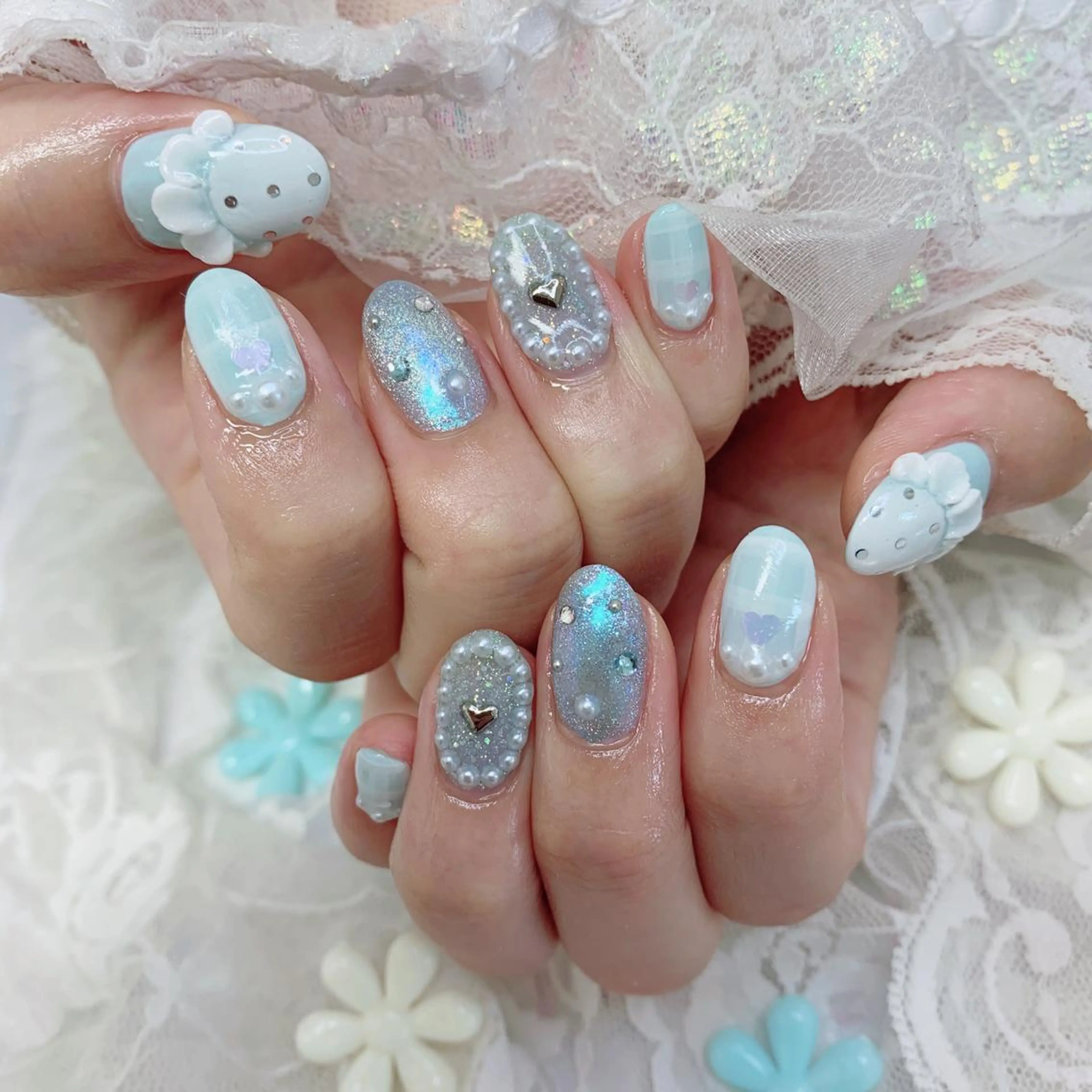 ネイル ハンドネイル La neige* yuki 🥯🍑のネイルデザイン