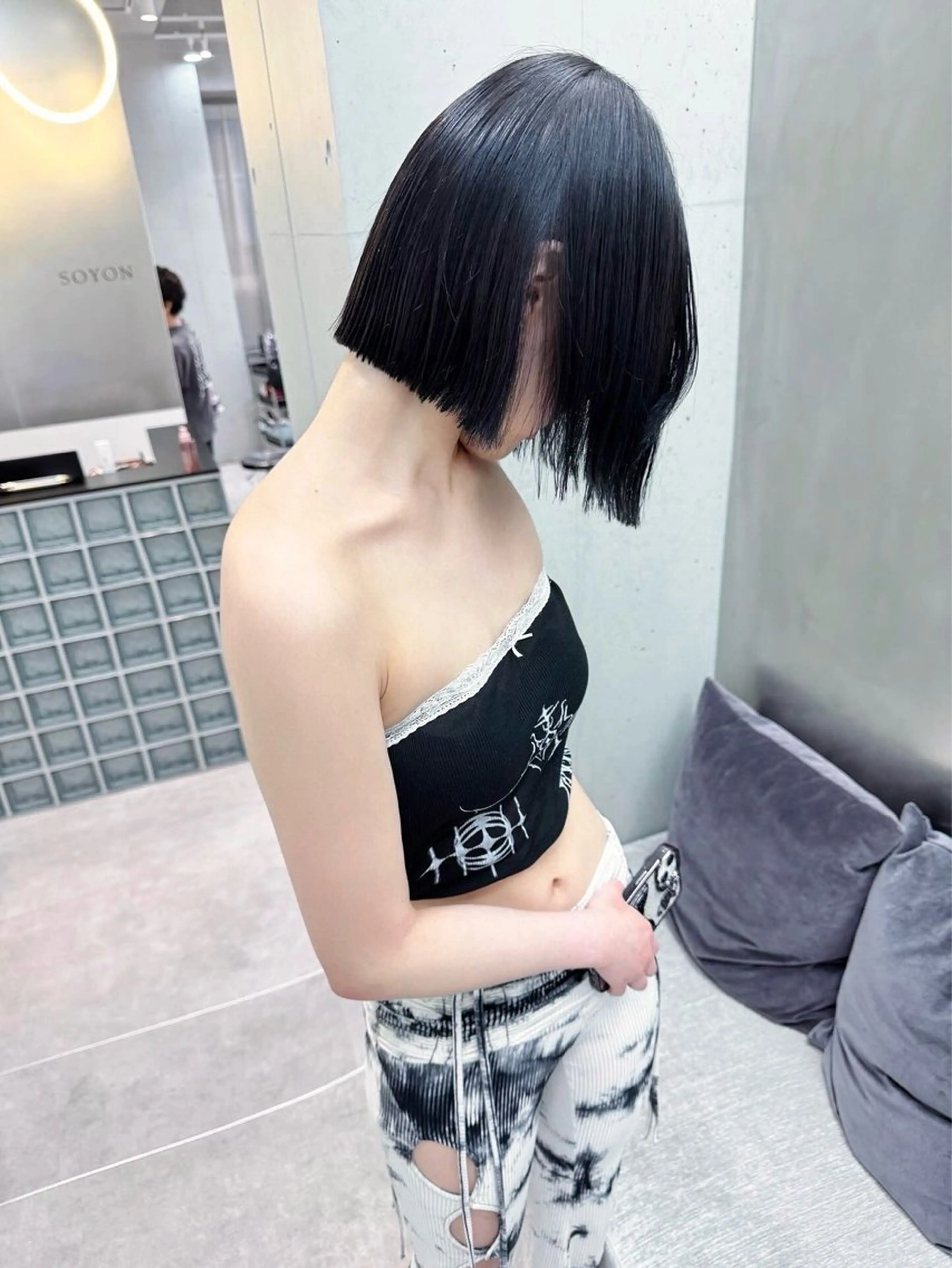 ショート ボブ レイヤーカット カット ヘアカラー トリートメント SOYON大宮2号 ボブ/nanamiのヘアスタイル