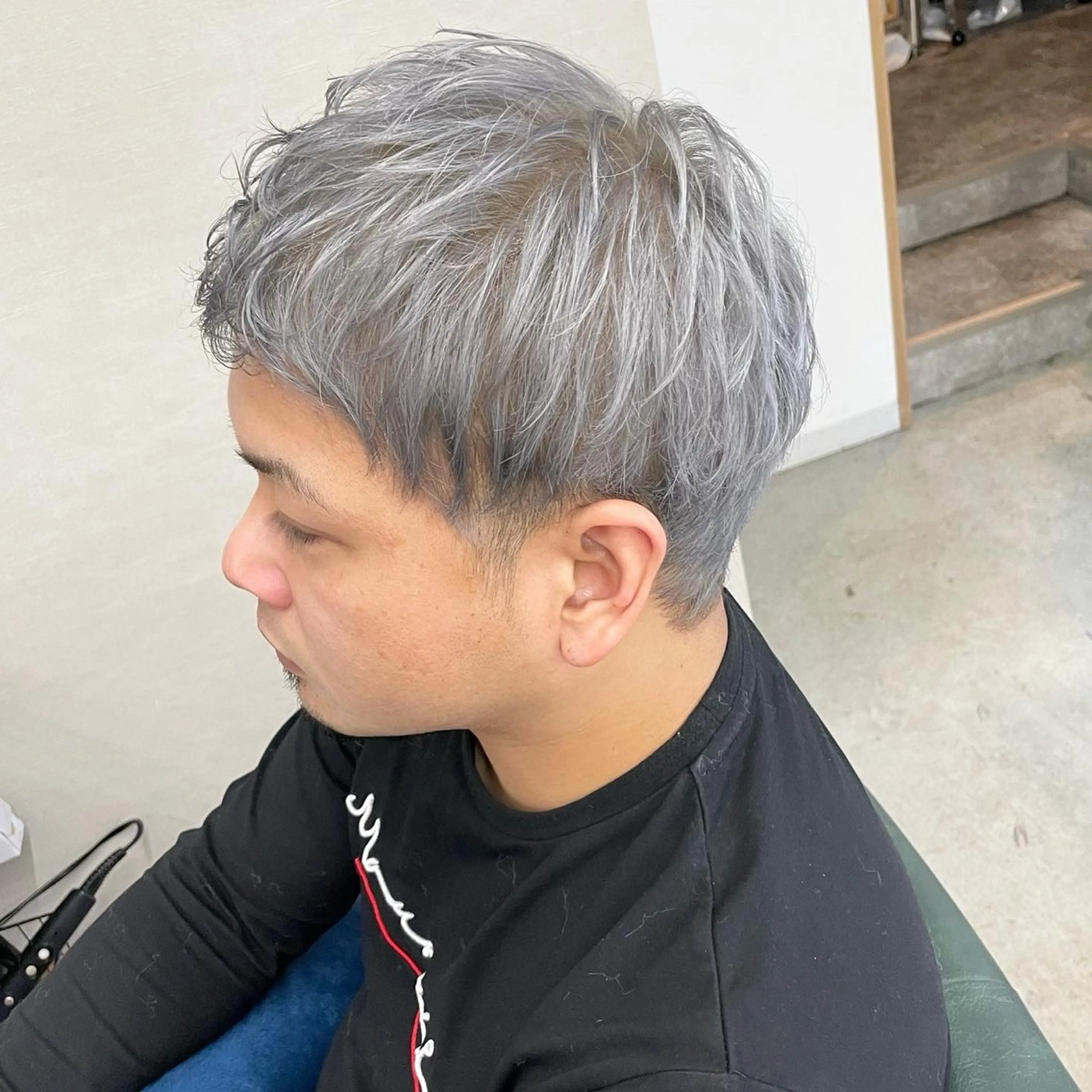 カラー メンズ ヘアカラー トリートメント Lull (シェアサロンReco VIProom)所属・Lull1人美容室 バレイヤージュのヘアスタイル