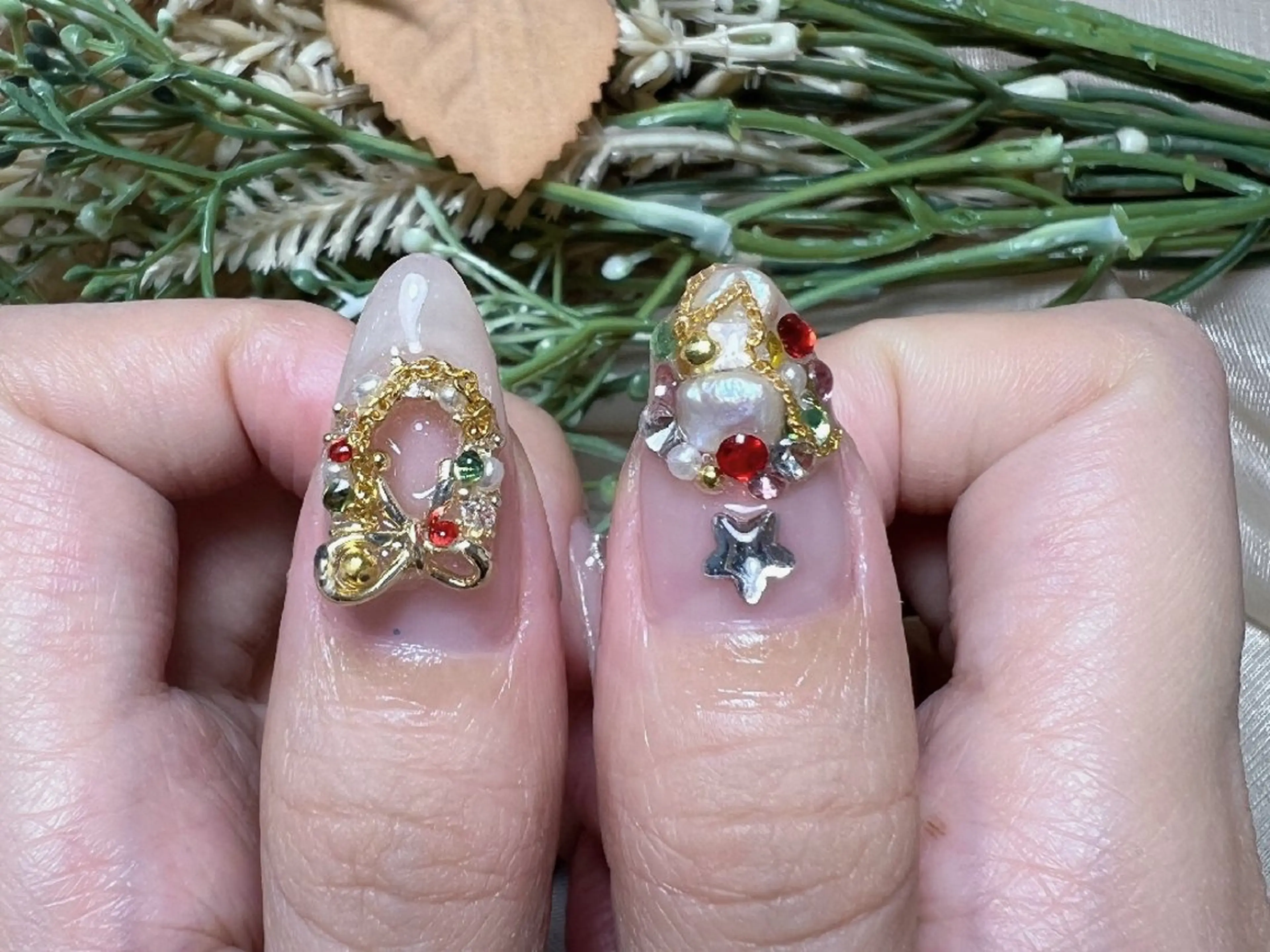 ネイル 冬ネイル クリスマス ハンドネイル UM Nail Salonのネイルデザイン