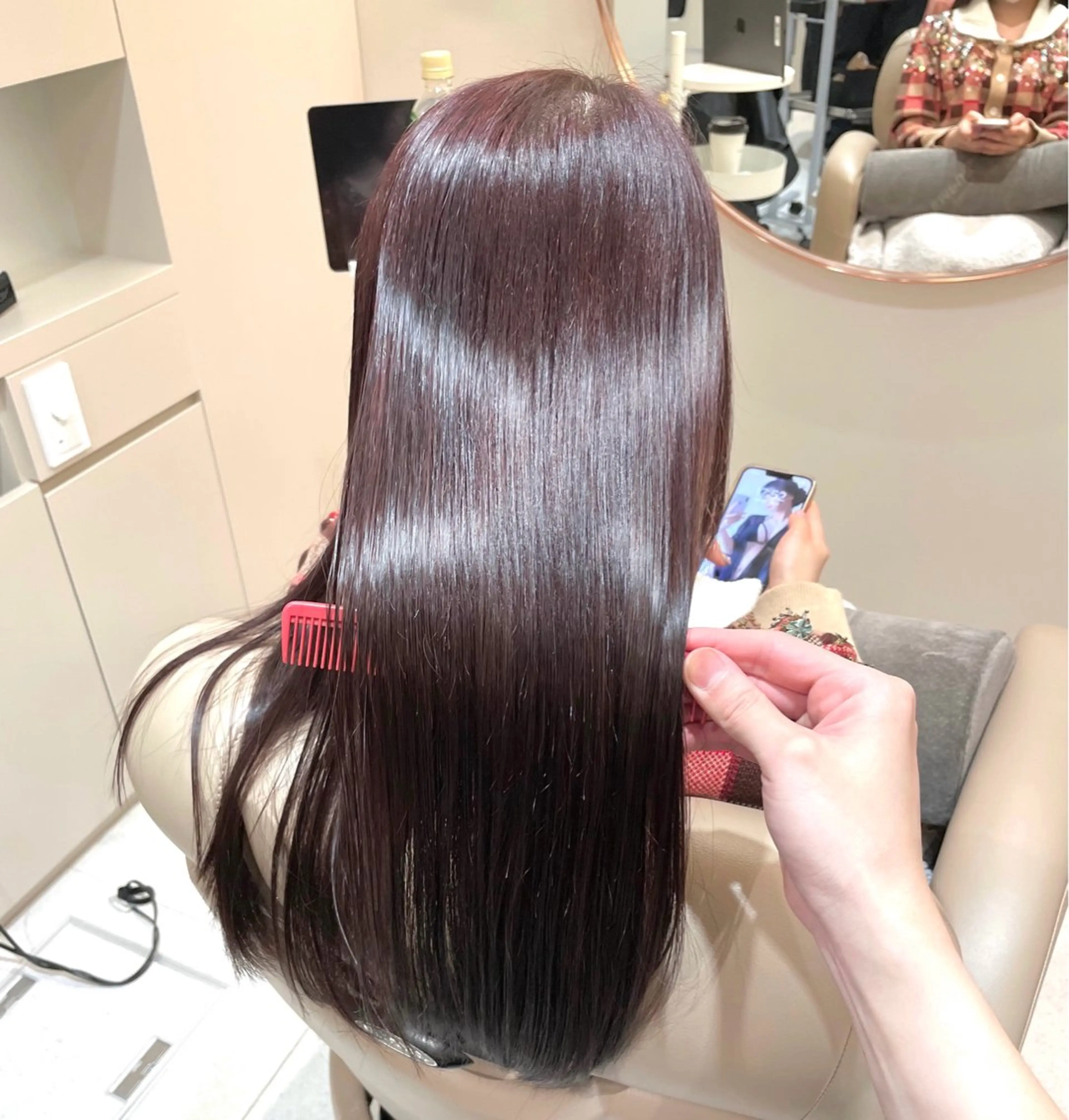 セミロング カラー カット ヘアカラー トリートメント 難波/心斎橋/ボブ/ 髪質改善/ハイトーンのヘアスタイル