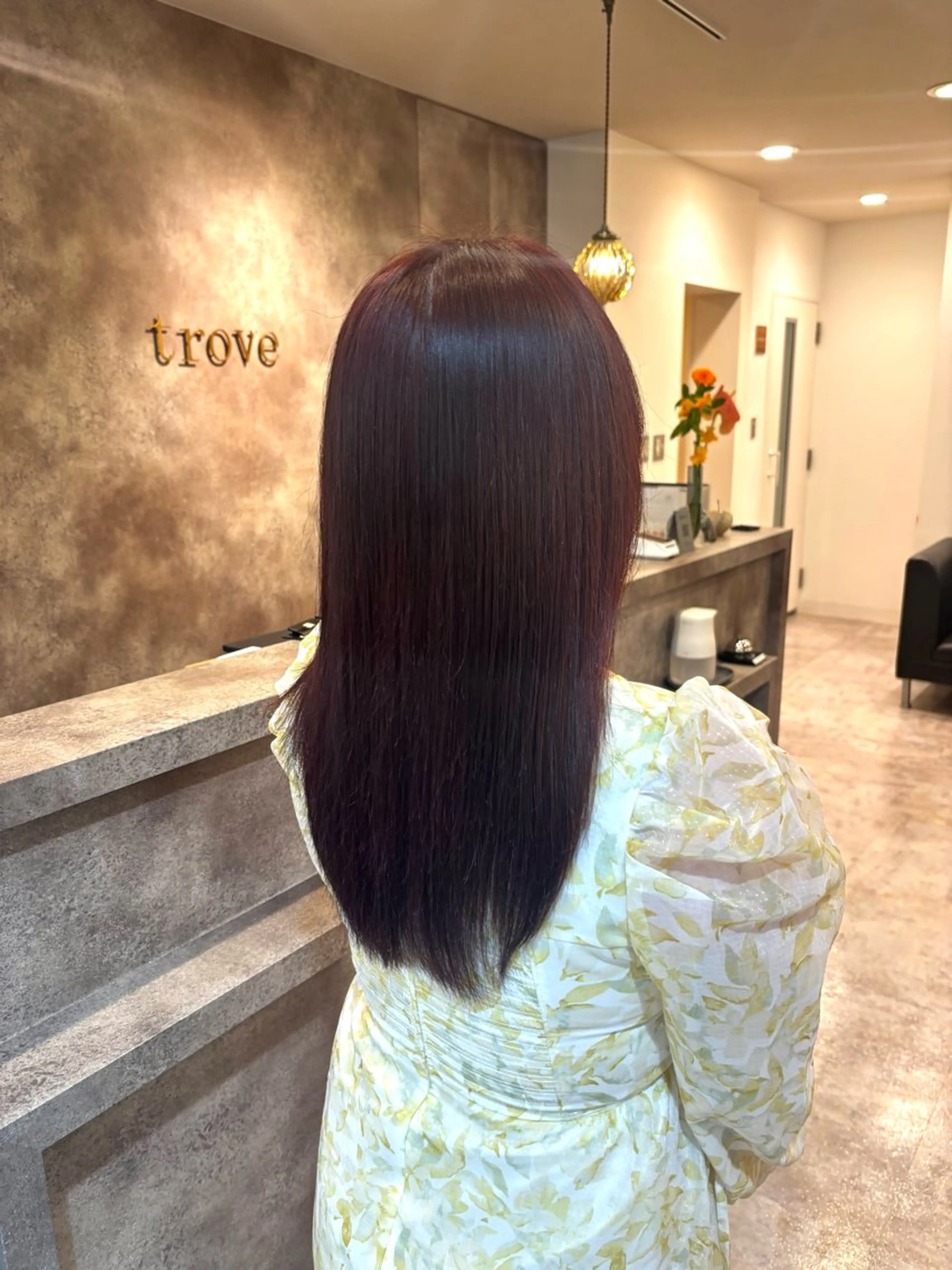 カラー カシス ピンクカラー ヘアカラー trove by first 一番町店所属・カラーモデル/ YUKAのヘアスタイル