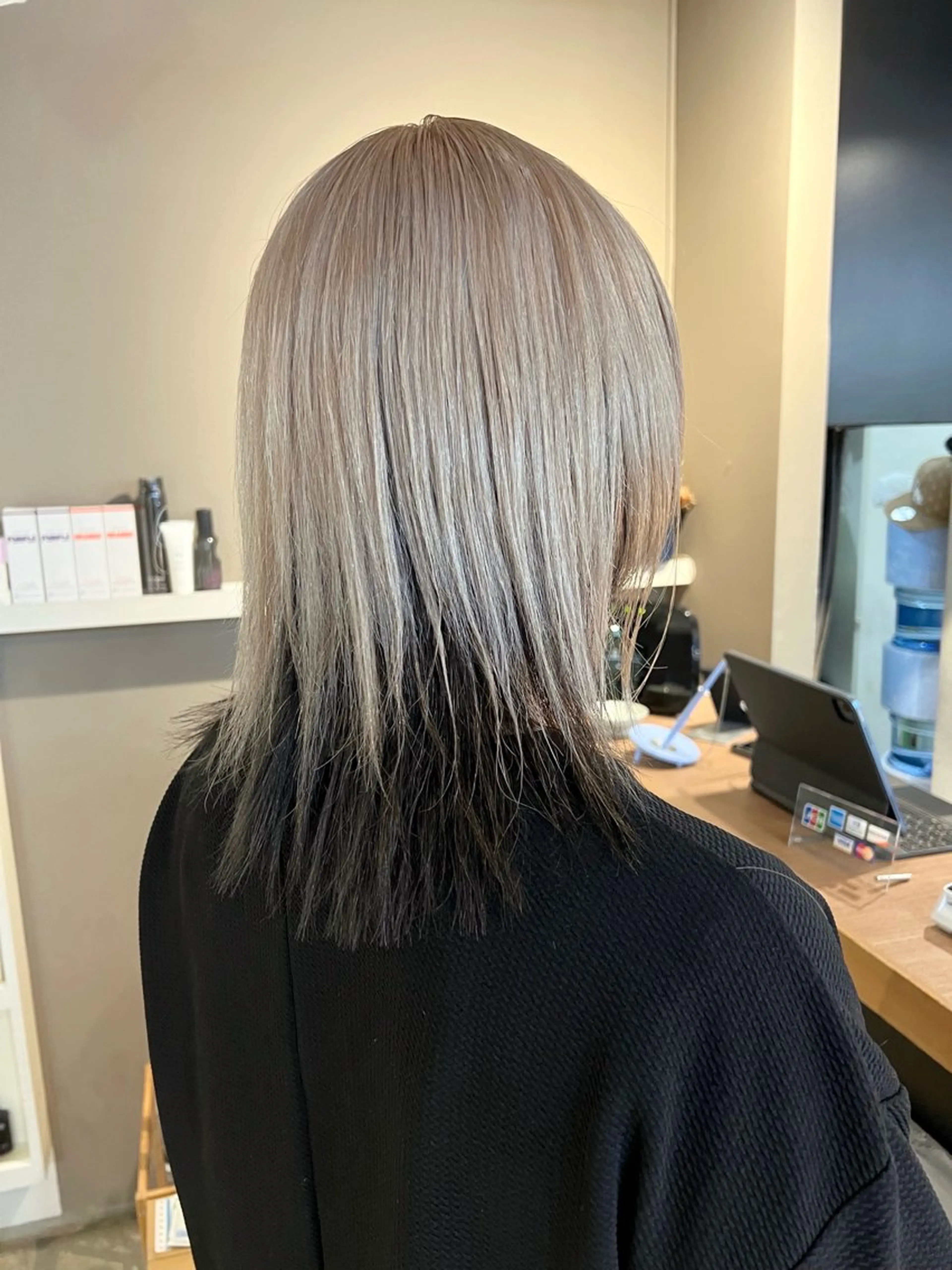 ミディアム カラー デザインカラー ラベンダーカラー daiki 原宿のヘアスタイル