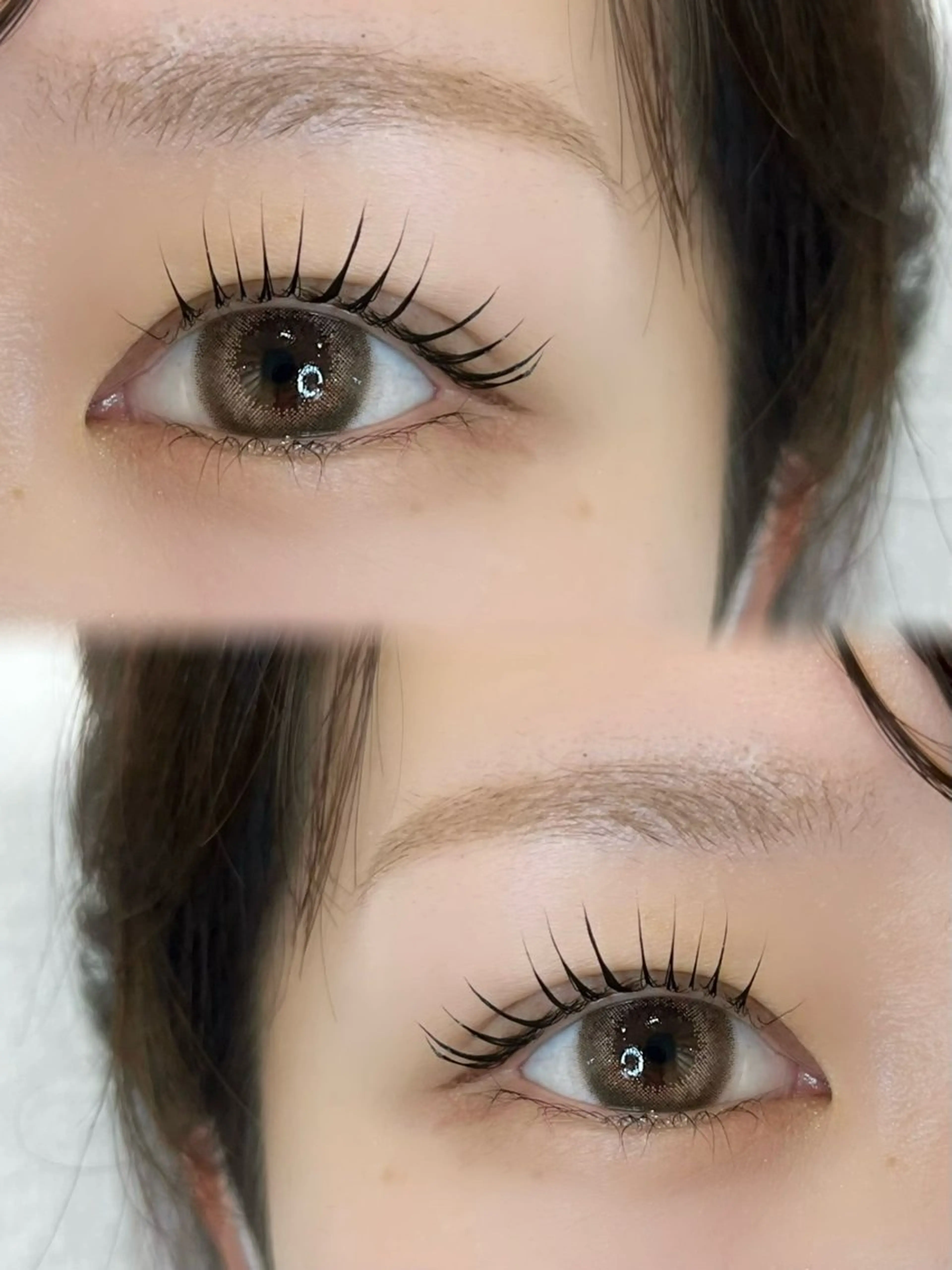 韓国で人気のマスカラパーマの写真