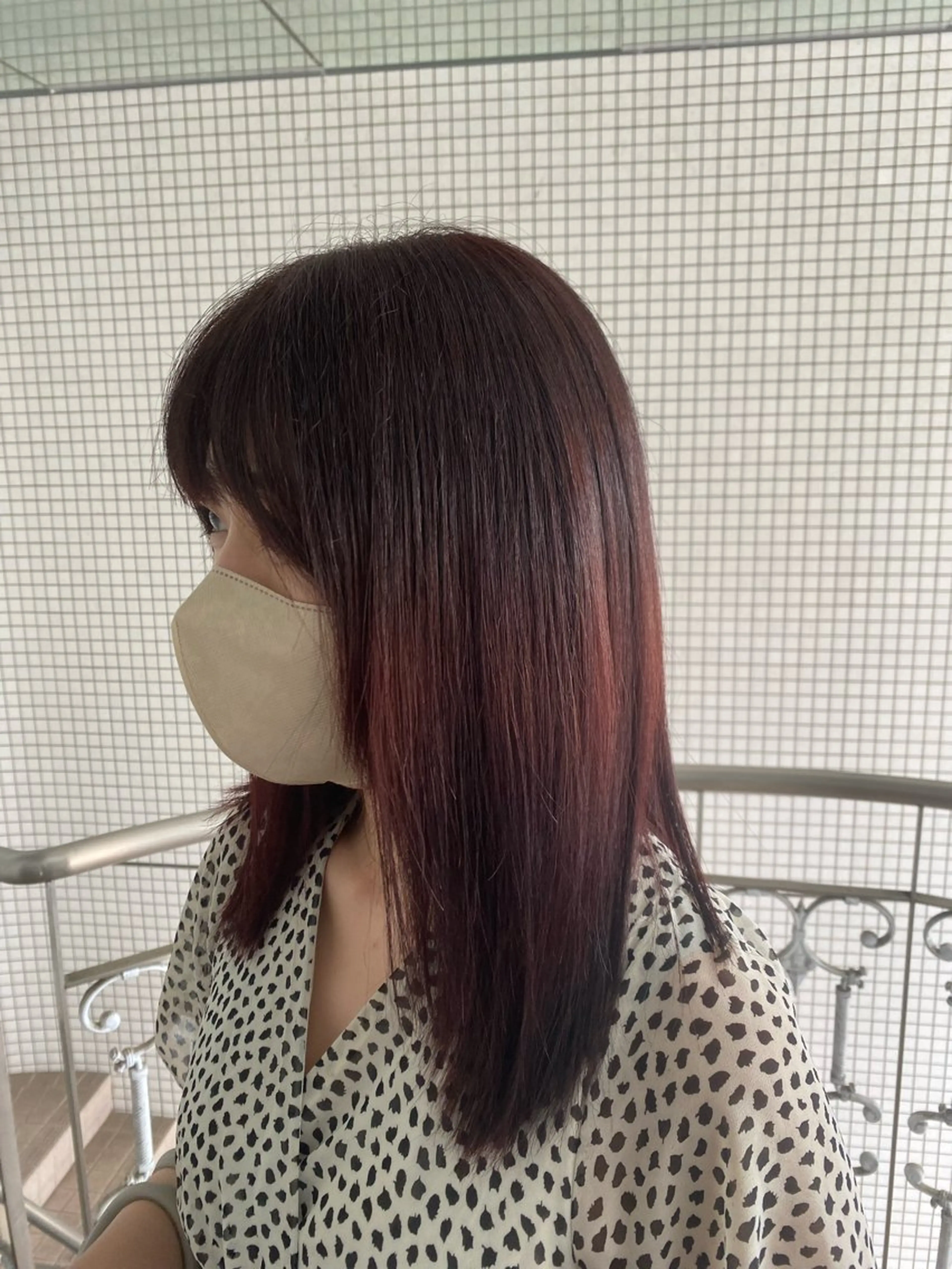 ロング 髪質改善 縮毛矯正 ヘアカラー 池田 亮雅のヘアスタイル