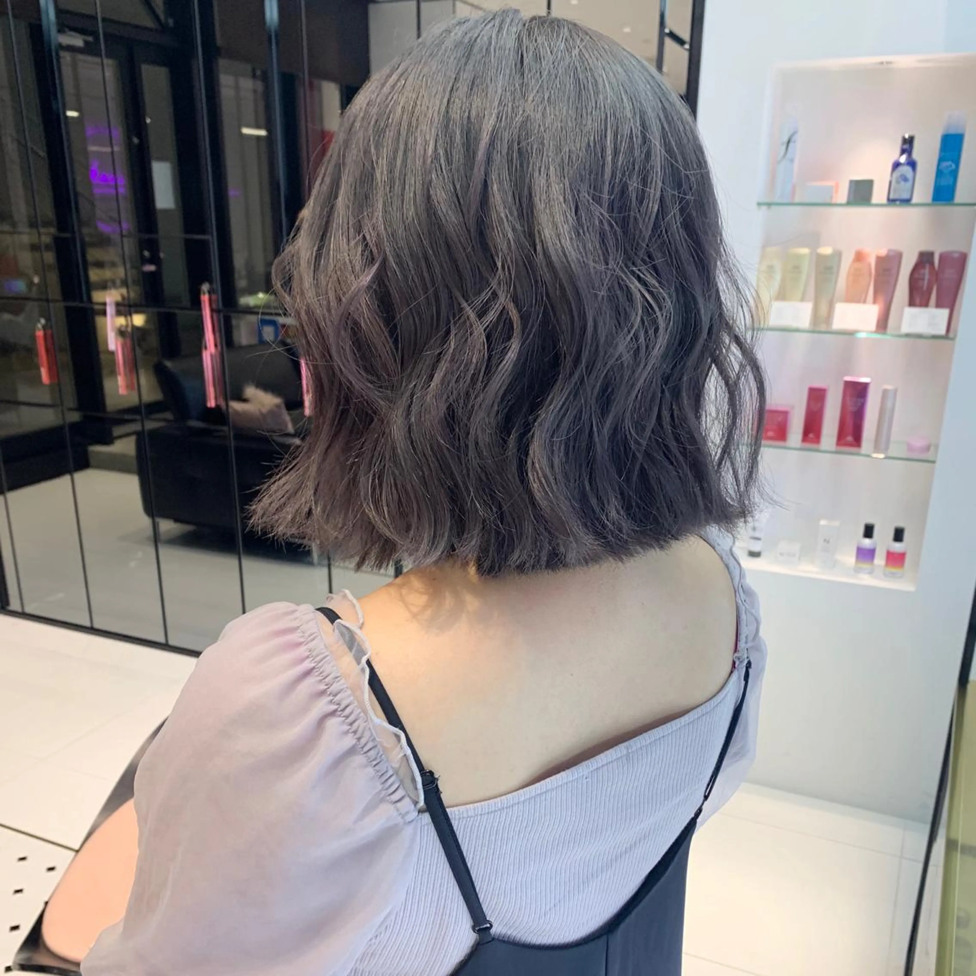 ショート カラー イルミナカラー ラベンダーカラー ラベンダーグレー ハッシュカット/ハイ トーン/MANAMIのヘアスタイル