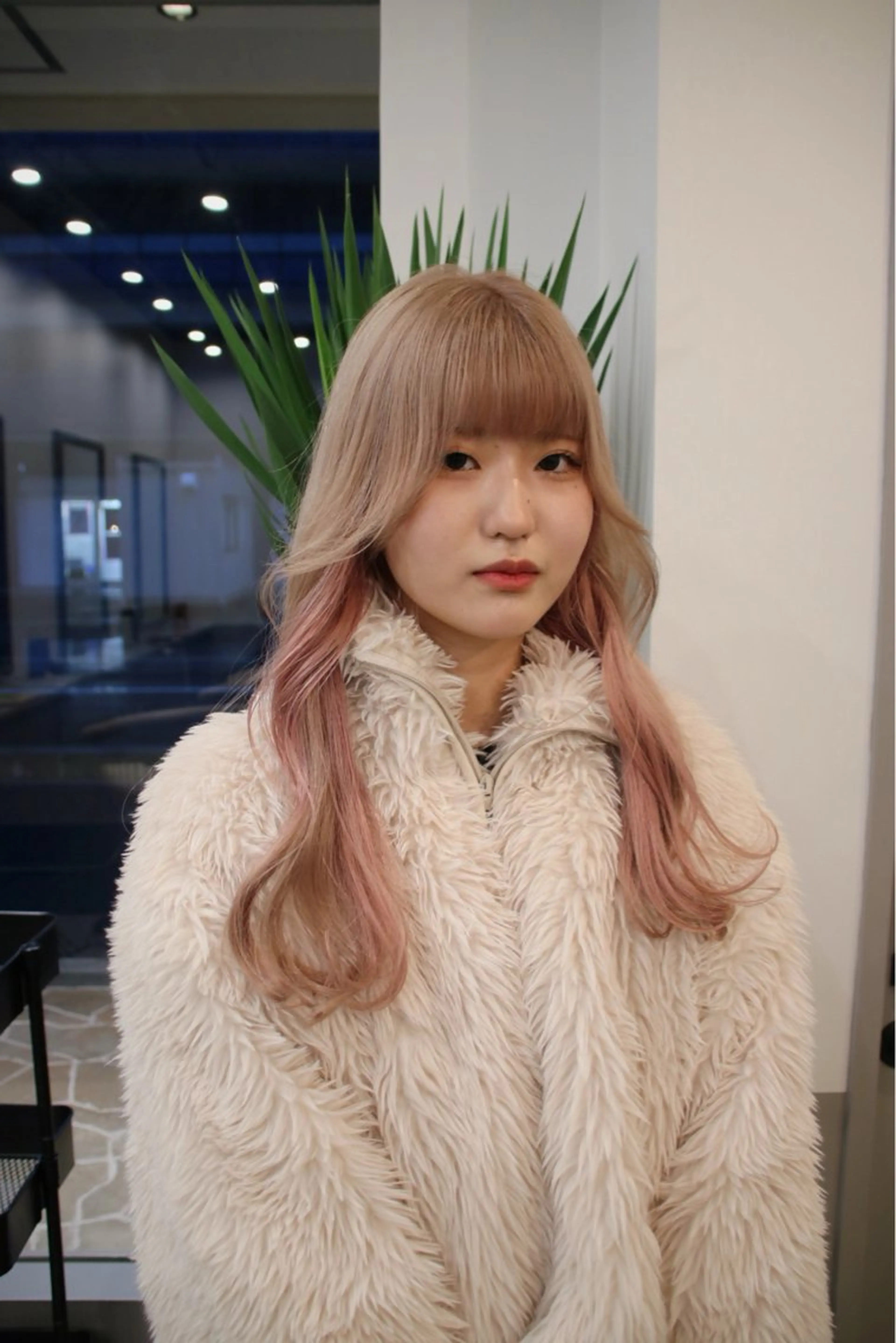 ロング カラー ピンクカラー ヘアカラー dogstar小林諒 レイヤー/パーマのヘアスタイル