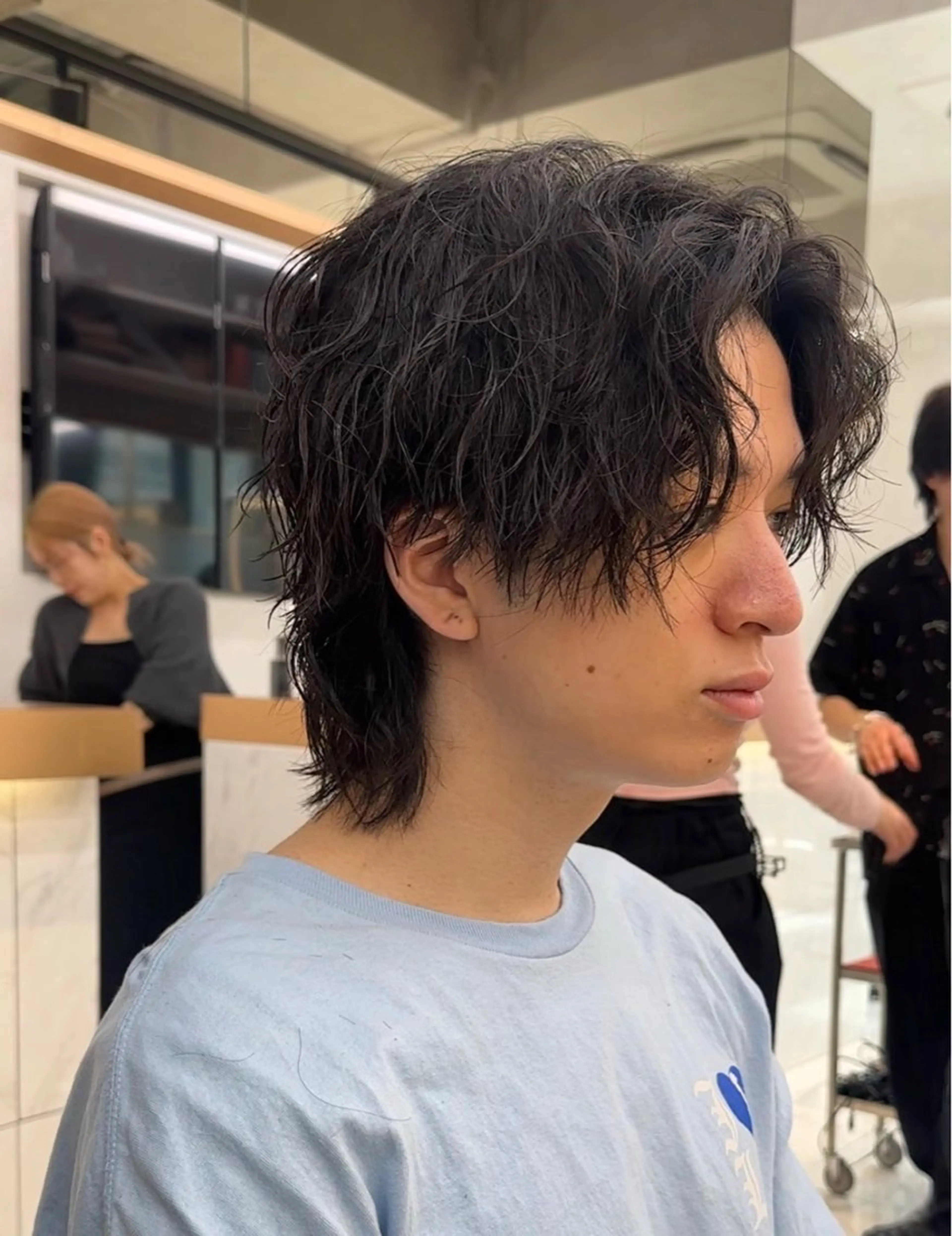 メンズ メンズパーマ 学生（メンズ向け） パーマ 白髪ぼかし/白髪 メッシュ/ゆうとのヘアスタイル