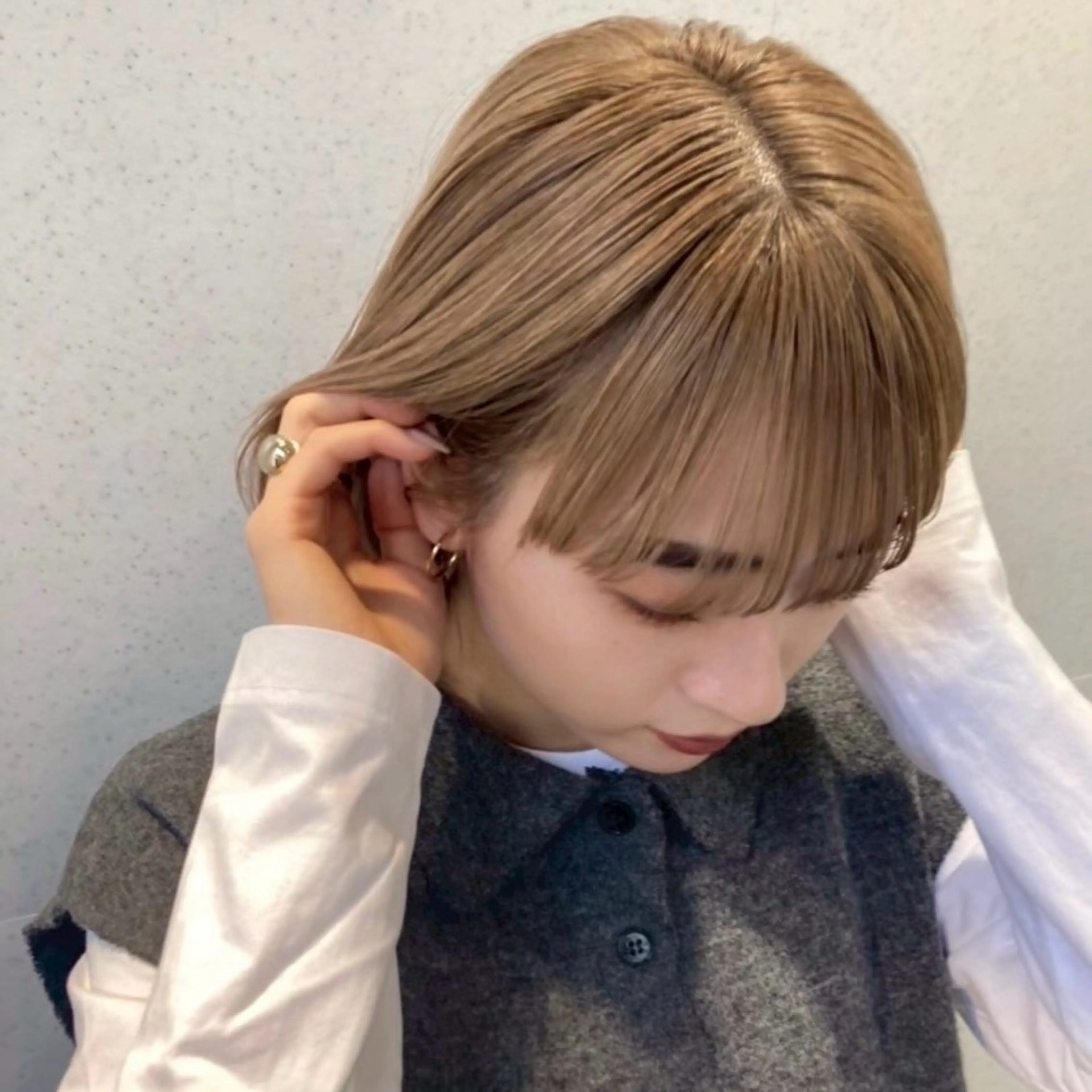 ミディアム ヘアカラー ALBUM୨୧ momokaのヘアスタイル