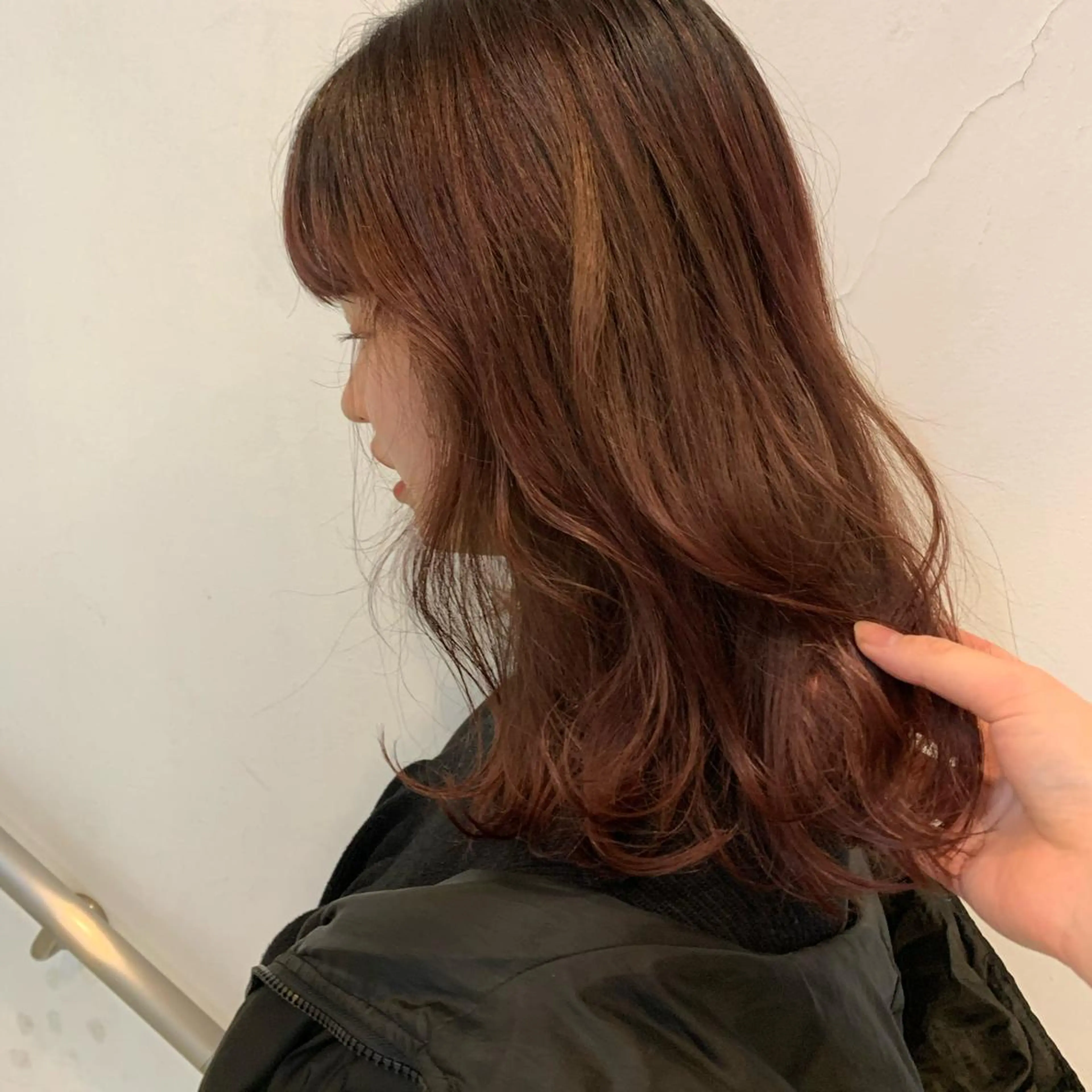 セミロング カラー 似合わせカットカラー ♡佐藤捺美のヘアスタイル
