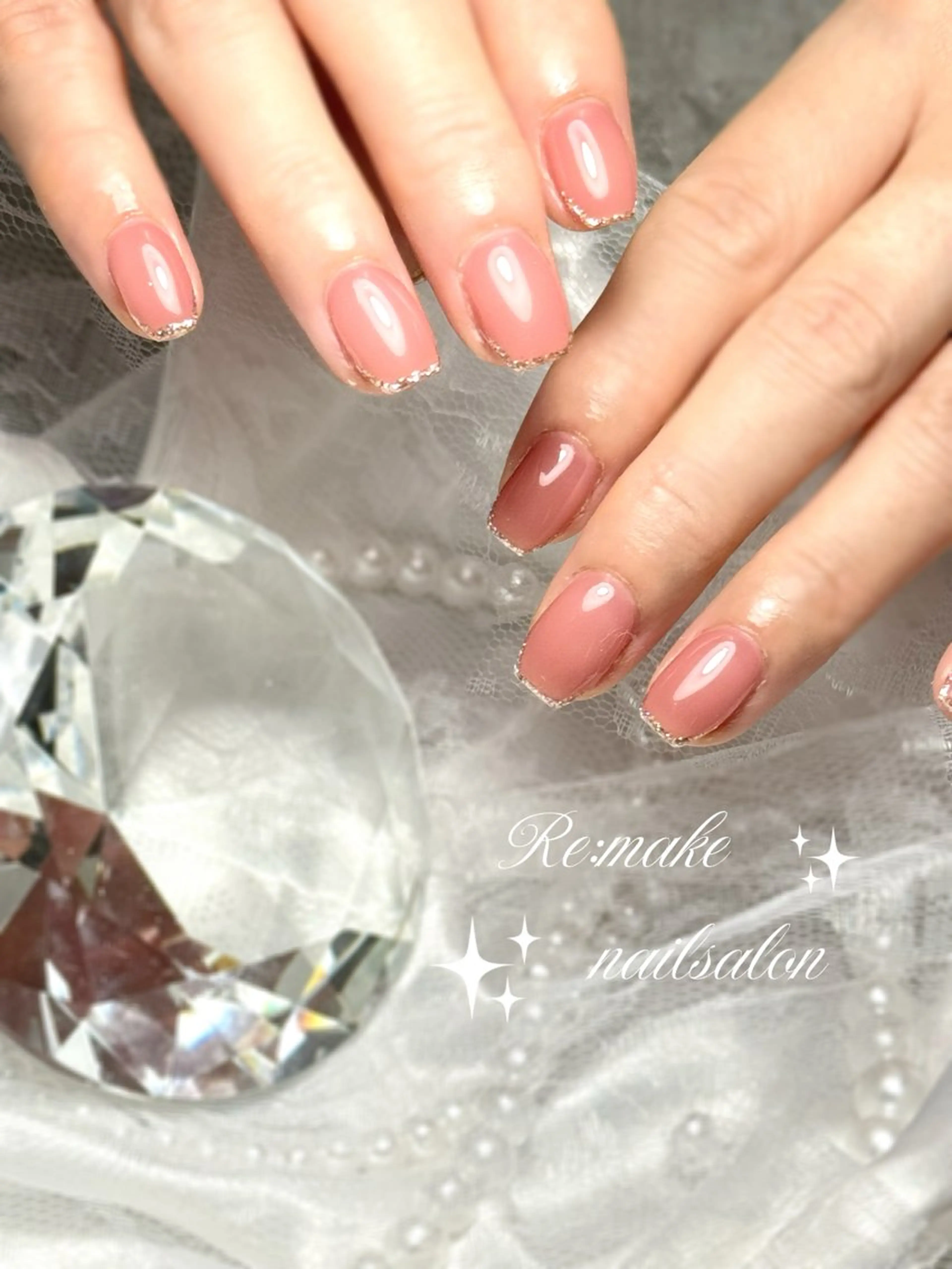 ネイル フレンチネイル ハンドネイル Suetake Shuriのネイルデザイン