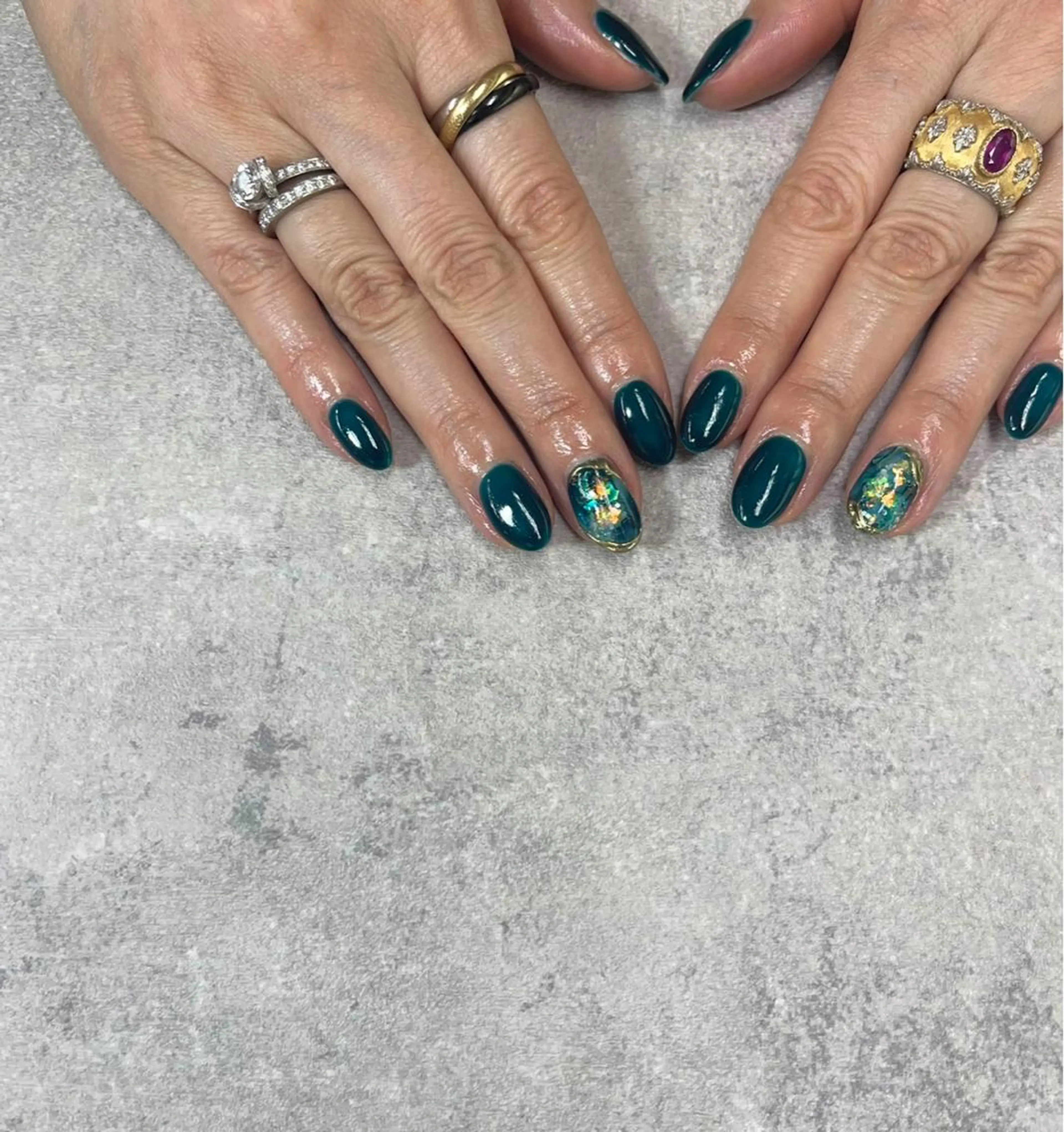 ネイル グリーン ニュアンスネイル FASTNAIL PLUS 新宿店のネイルデザイン