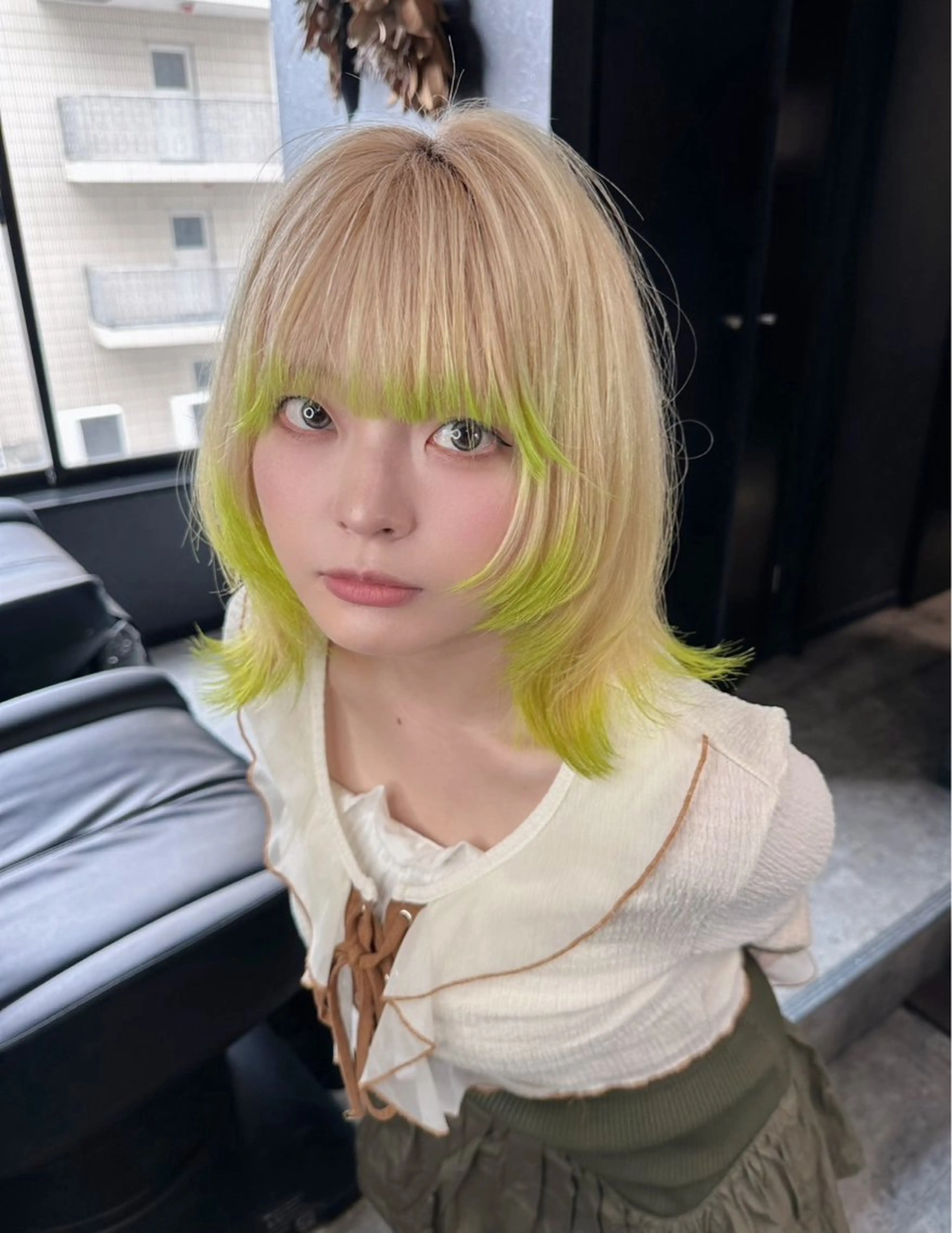 ミディアム カラー coco ハルヒのヘアスタイル