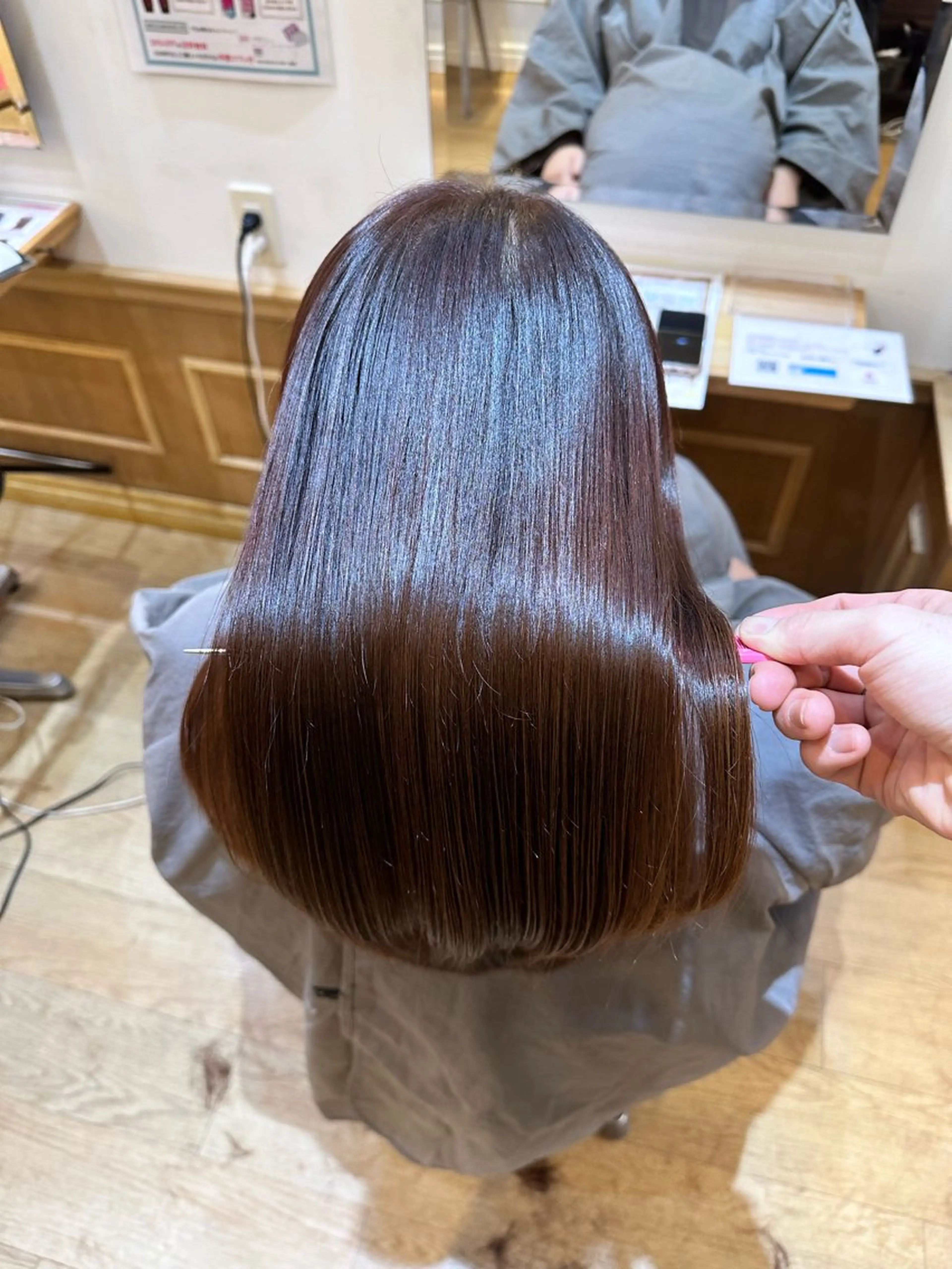 セミロング ヘアカラー トリートメント ✨シルクストレート✨ 美髪髪質改善Yukiのヘアスタイル