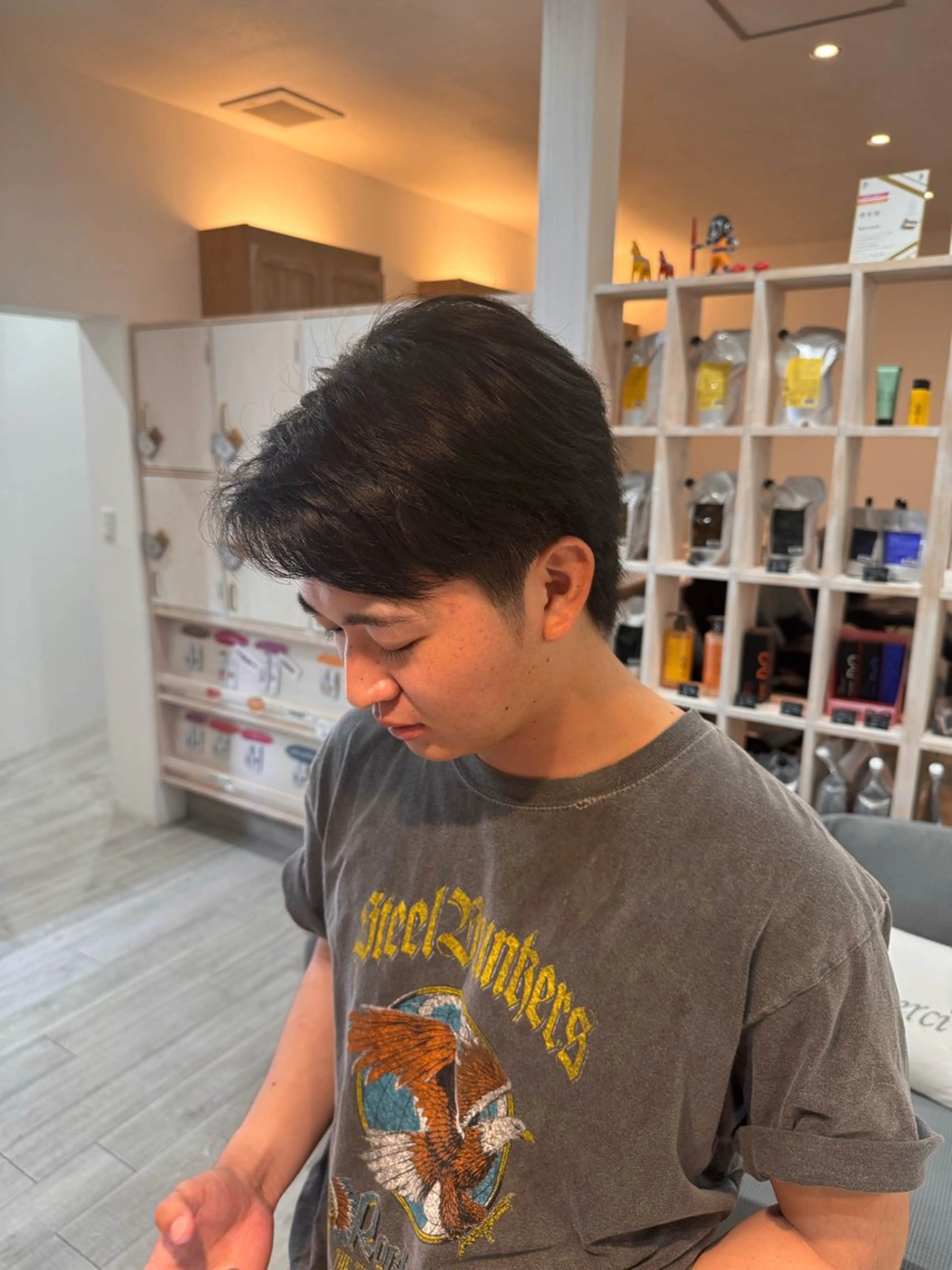 メンズ メンズ韓国風 elf 麻由奈のヘアスタイル