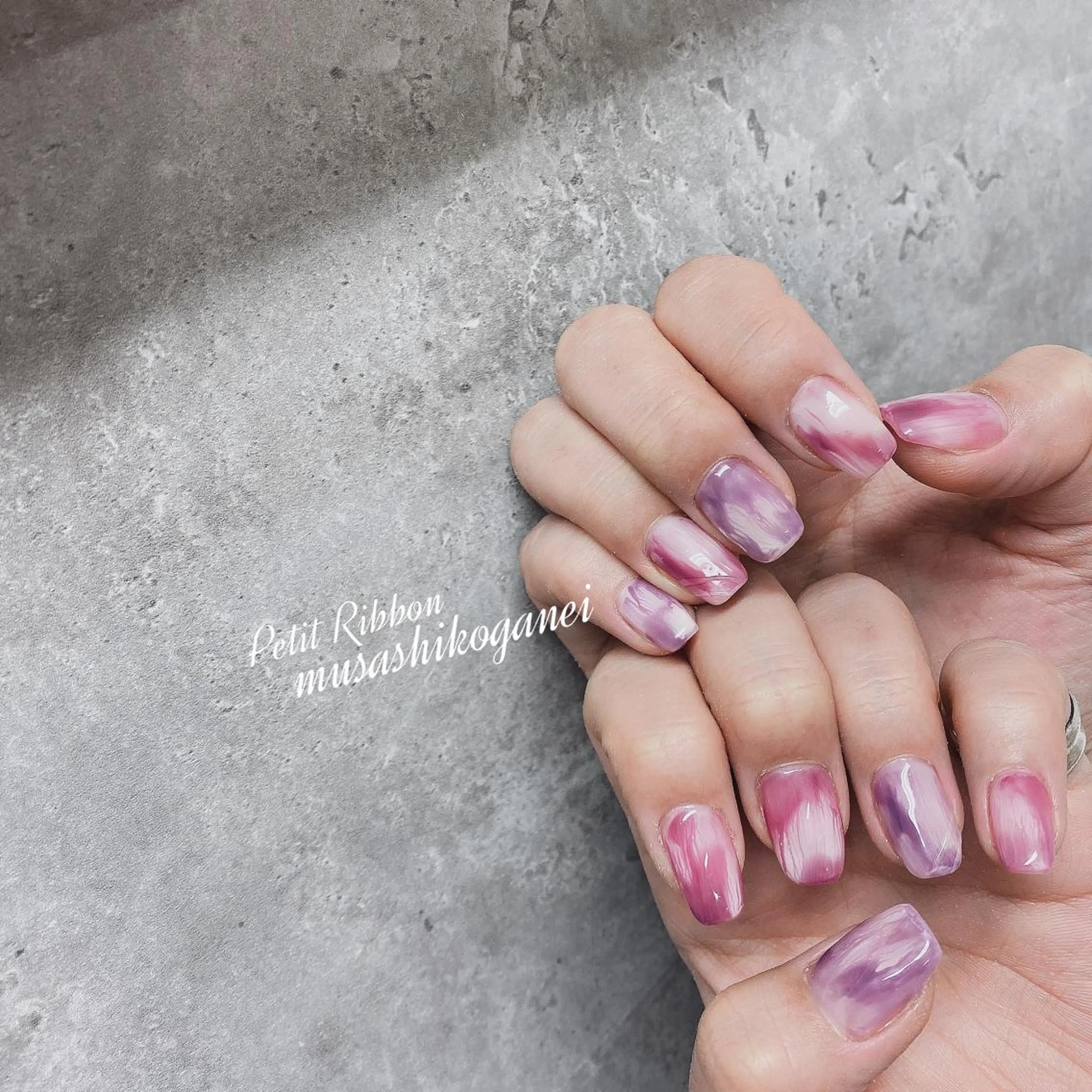 ネイル ハンドネイル ネイルPetit Ribbonのネイルデザイン