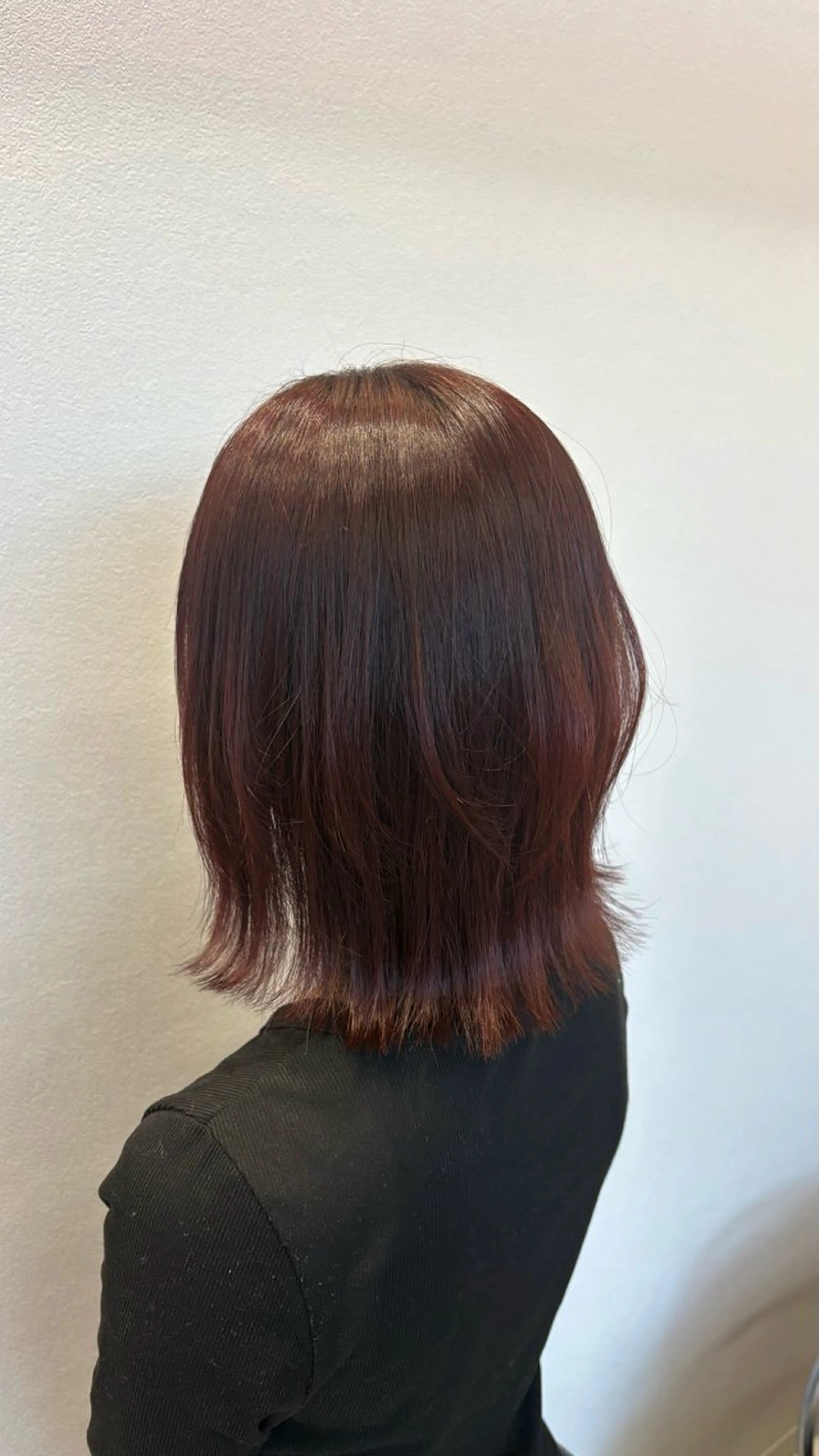 ミディアム ボブレイヤー ボブ 顔周りカット レイヤーカット 外ハネヘア カット newstyle SO-HOのヘアスタイル