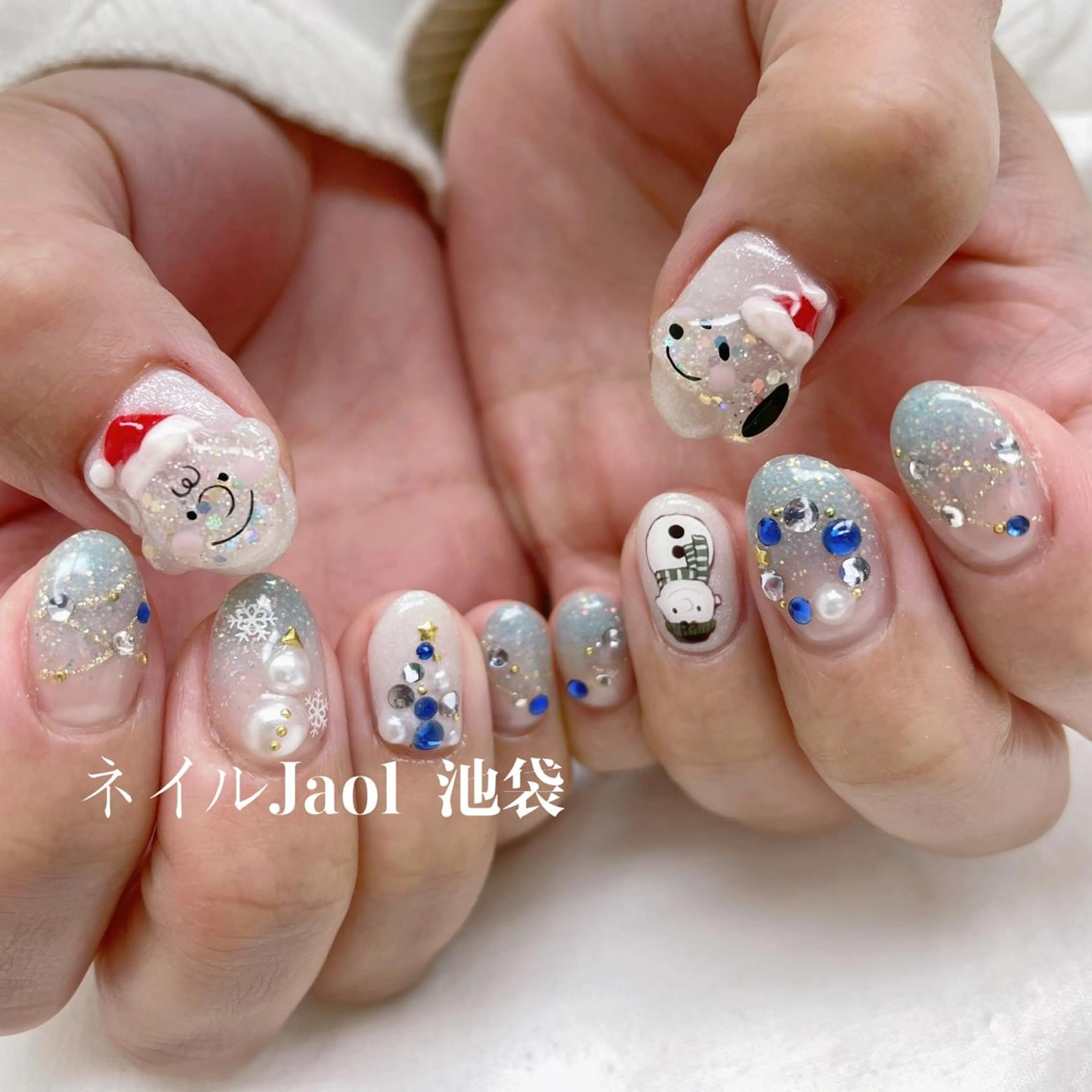 ショート クリスマス nail jaol池袋店所属・ネイルJaol 池袋のネイルデザイン