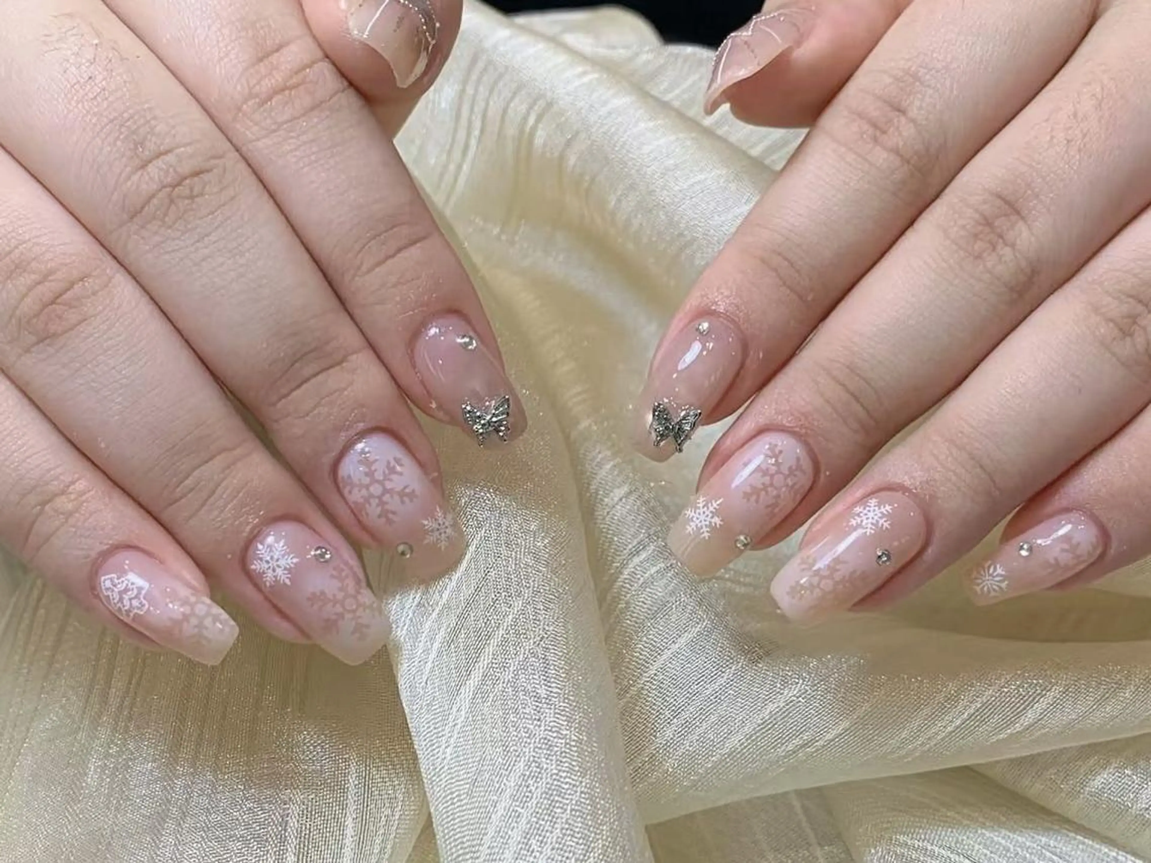 ネイル カジュアル ロングネイル シンプルネイル ネイルチップ 冬ネイル ハンドネイル ハンドケア 💗NA.YUKI NAIL💗のネイルデザイン
