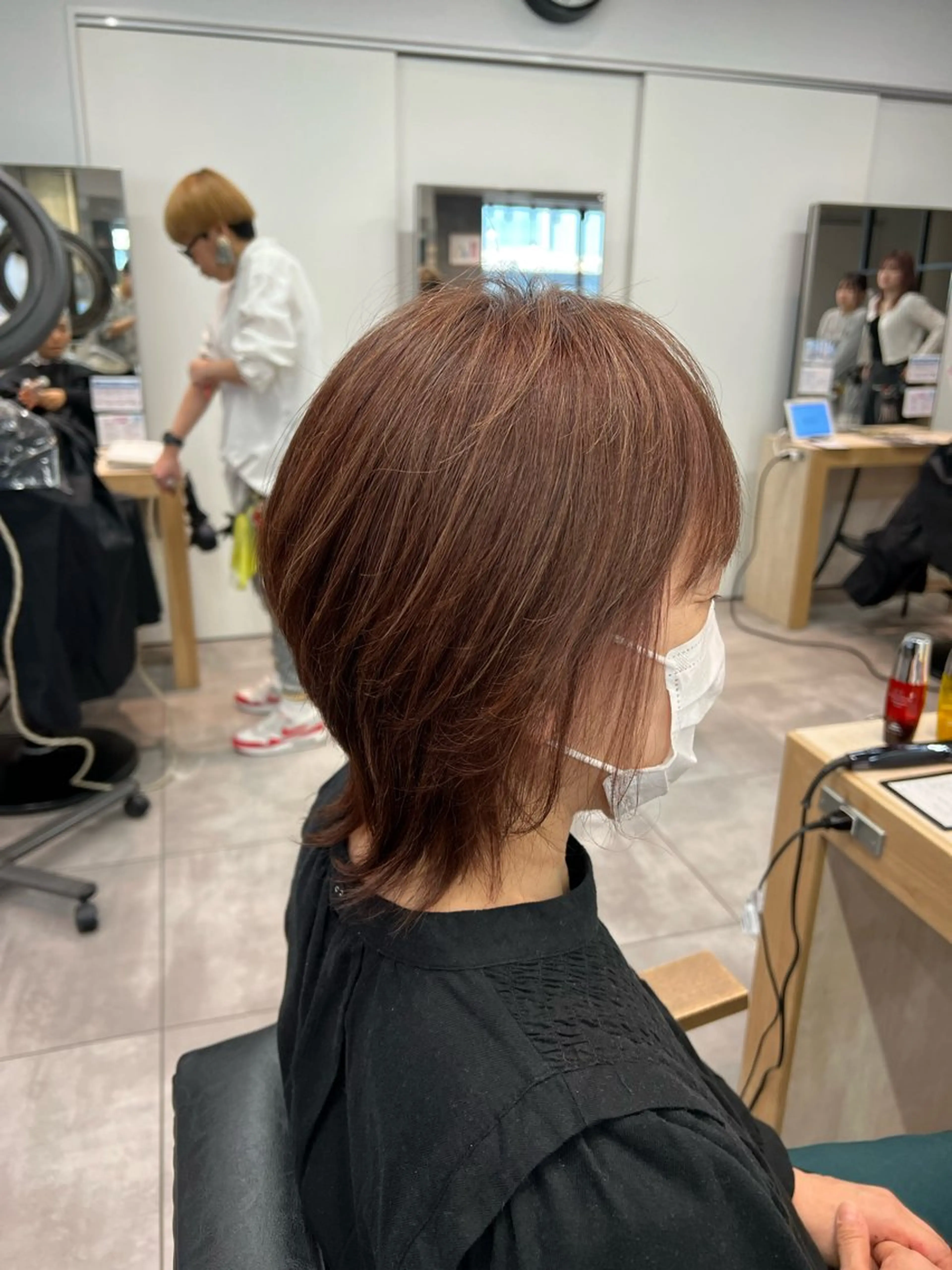 ミディアム カラー カット ヘアカラー 🌞レイヤー×カラー 前川那津美🌞のヘアスタイル