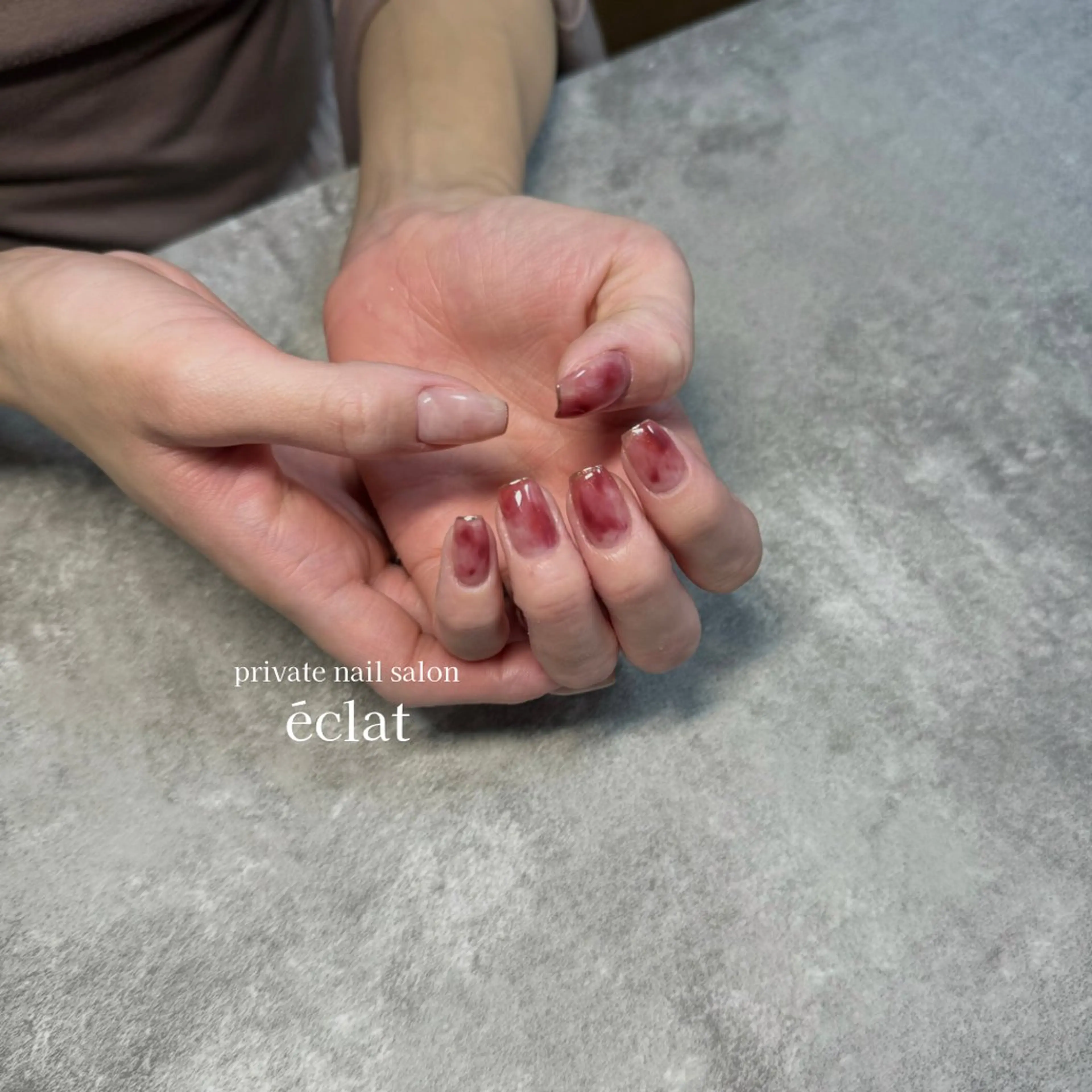 ネイル アートネイル 持ち込み ニュアンスネイル ピンク nailsalon éclatのネイルデザイン