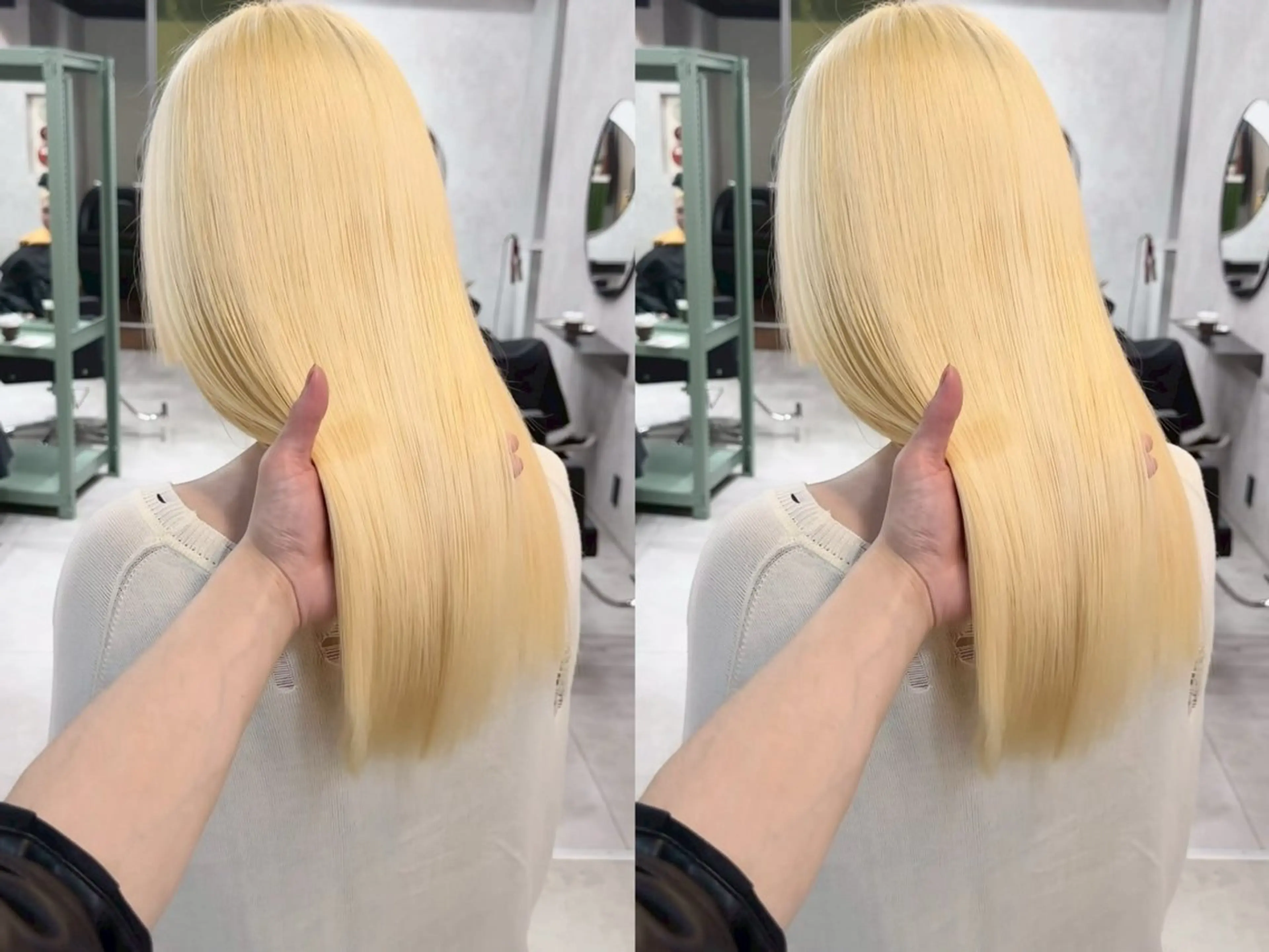 ロング カラー ブロンド ヘアカラー ホワイトカラー/梅田 ハイトーン/しんのヘアスタイル