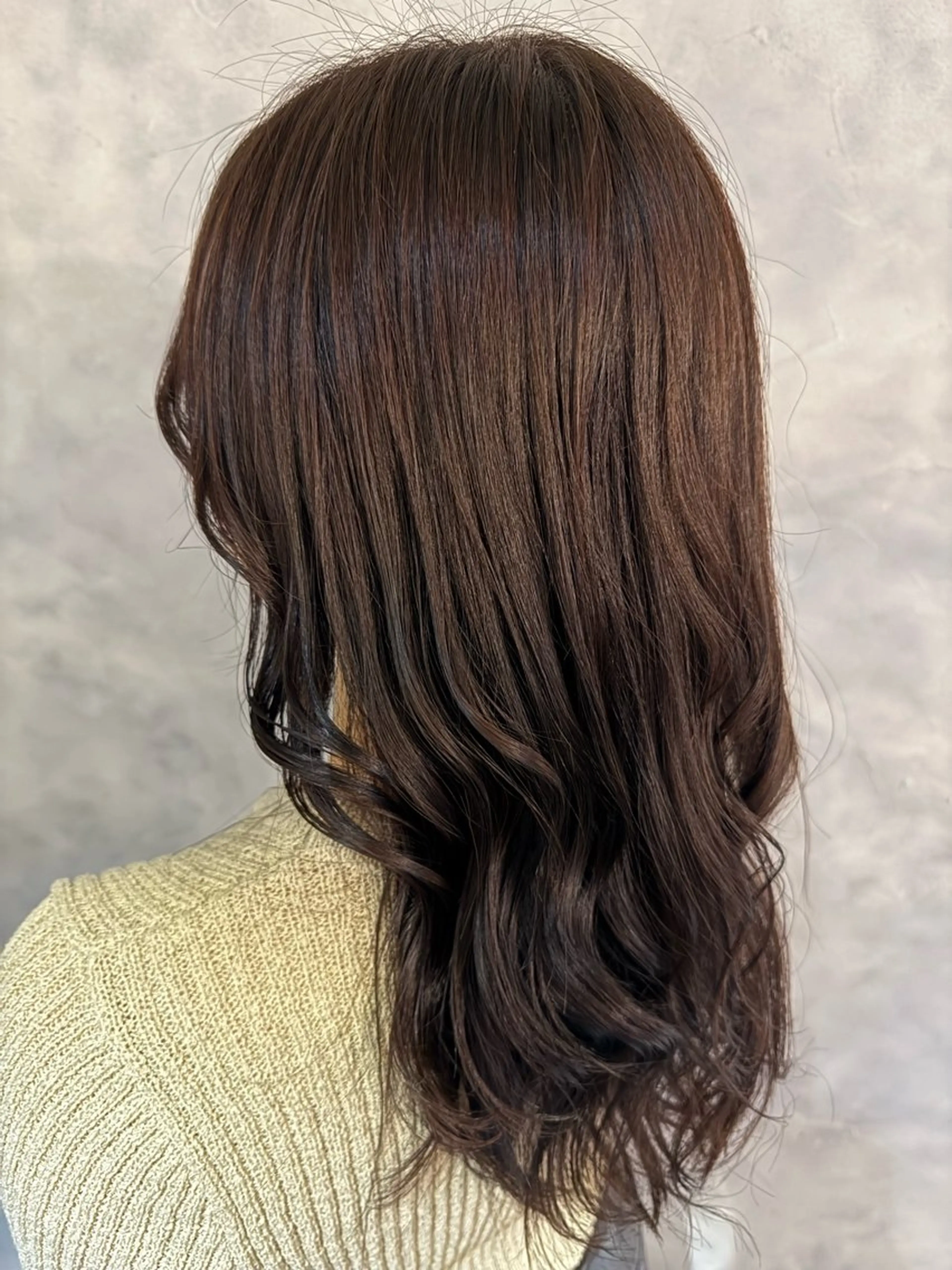 ロング カラー ブリーチ ブラウンカラー カット ヘアカラー soyon 心斎橋店のヘアスタイル