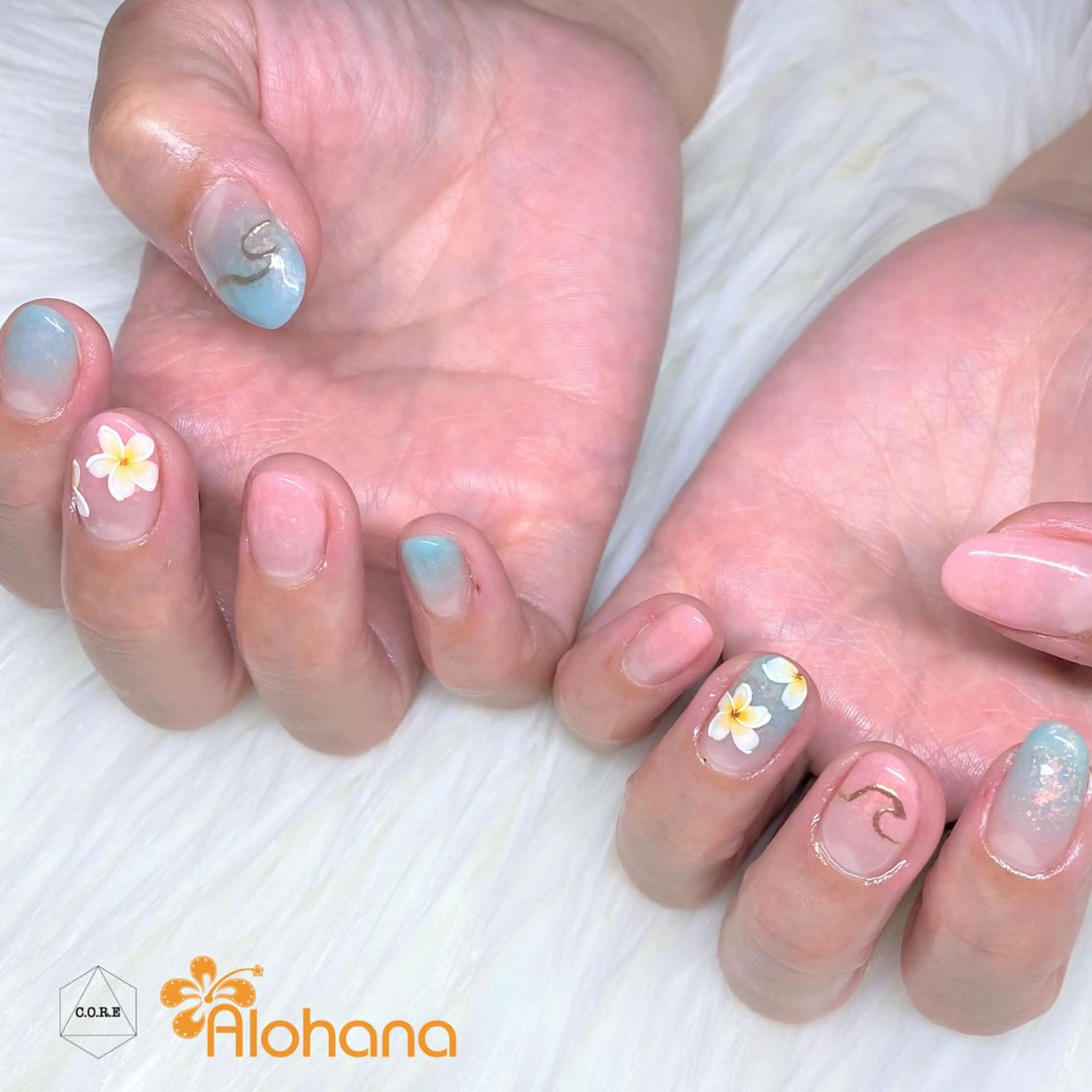 ネイル 夏ネイル ハンドネイル Alohana所属・Alohana Minaのネイルデザイン