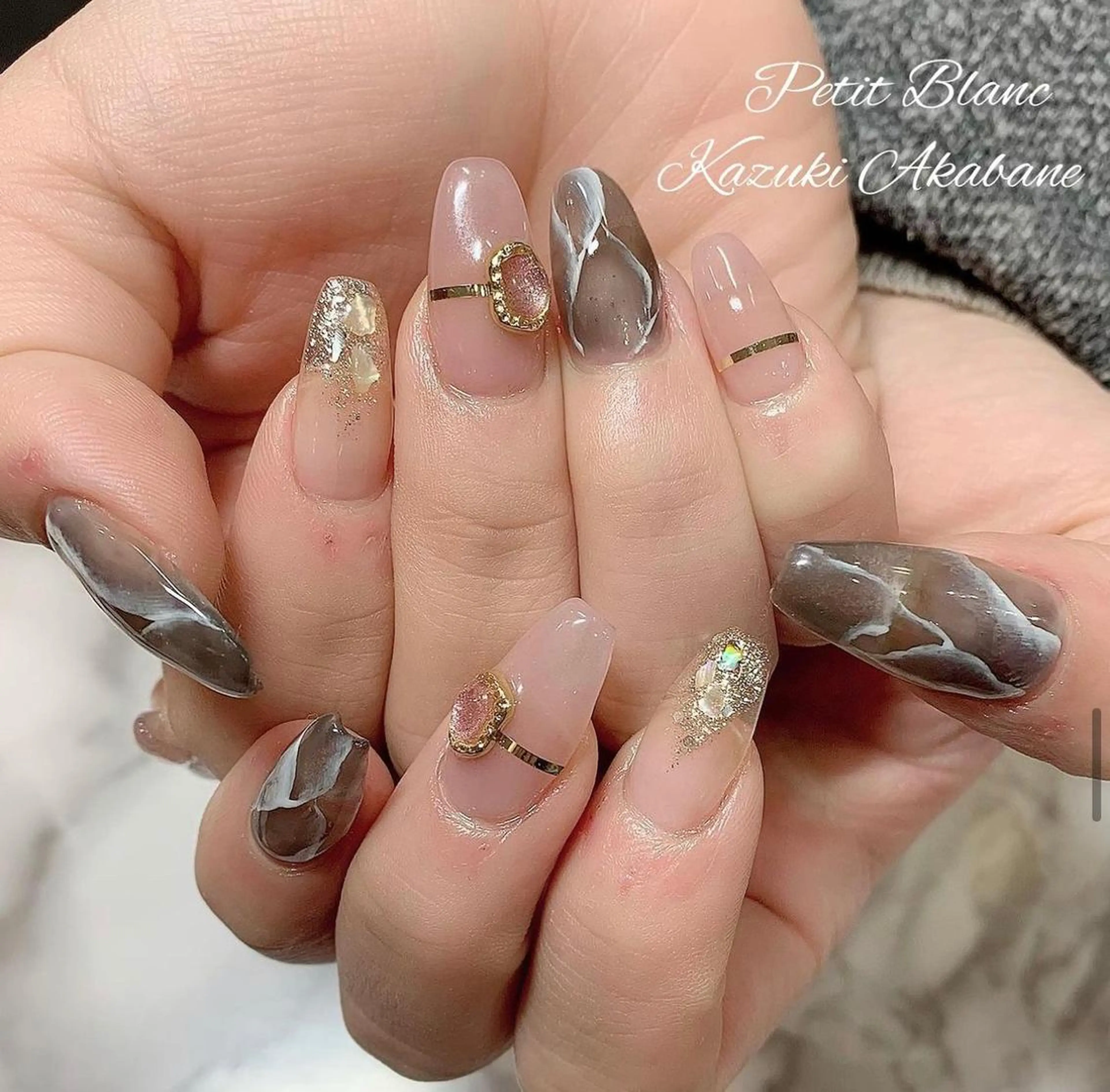 ネイル ハンドネイル PetitBlanc KAZUKIのネイルデザイン