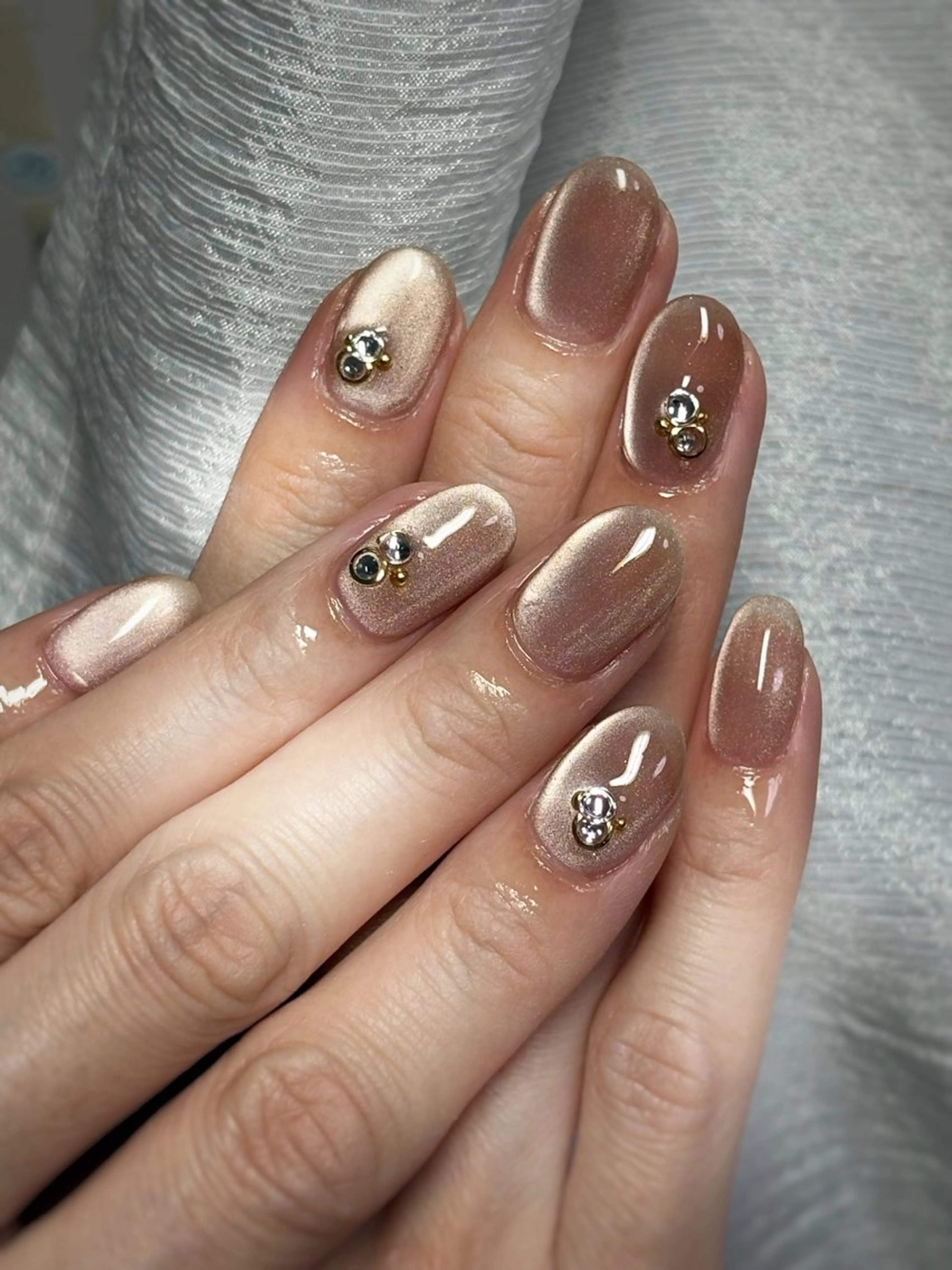 ネイル マグネットネイル シンプルネイル ストーンネイル ハンドネイル nail ayacaのネイルデザイン