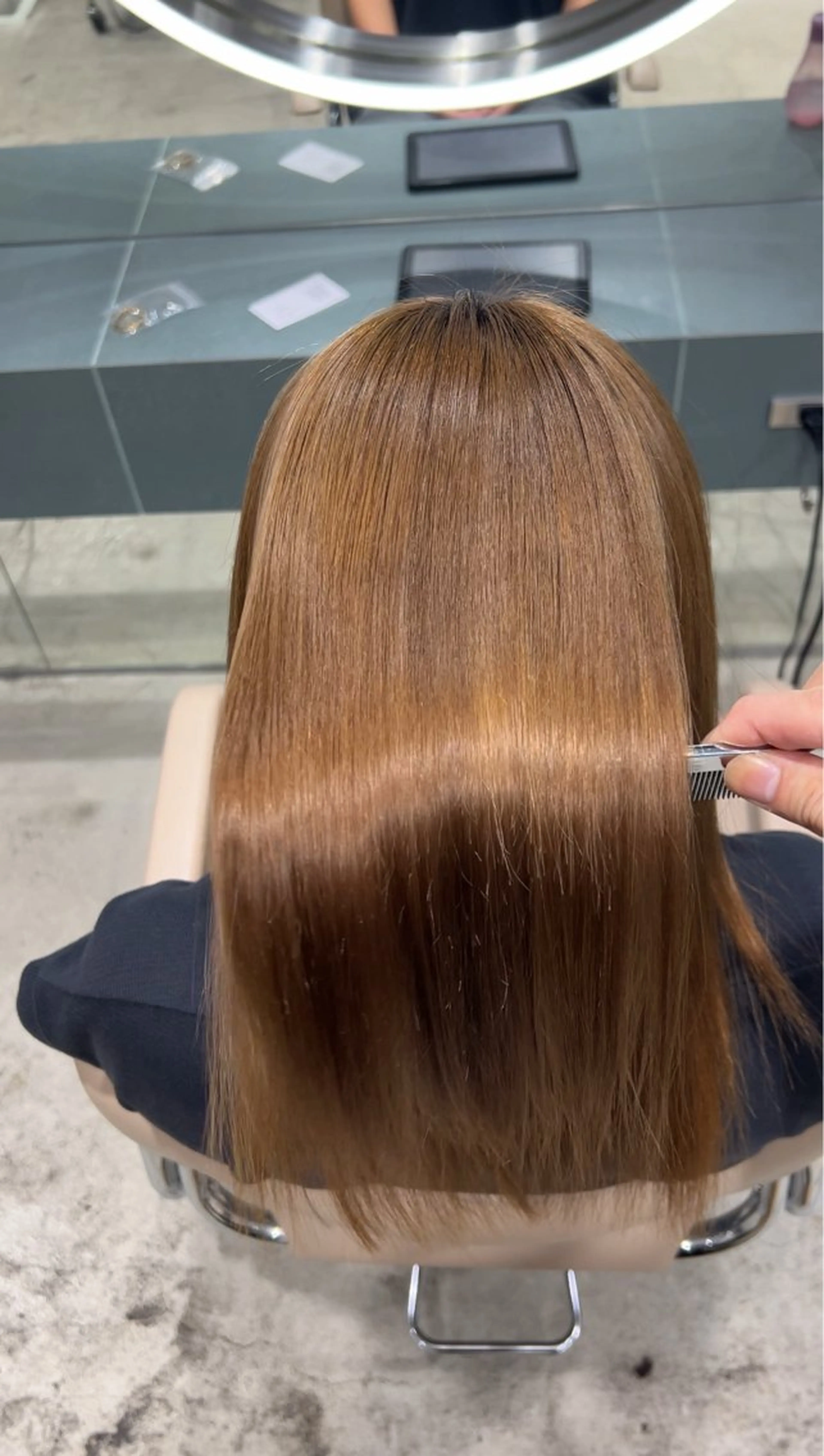 ミディアム カラー ✨髪質改善 縮毛矯正 艶髪 立川 コウキ✨のヘアスタイル