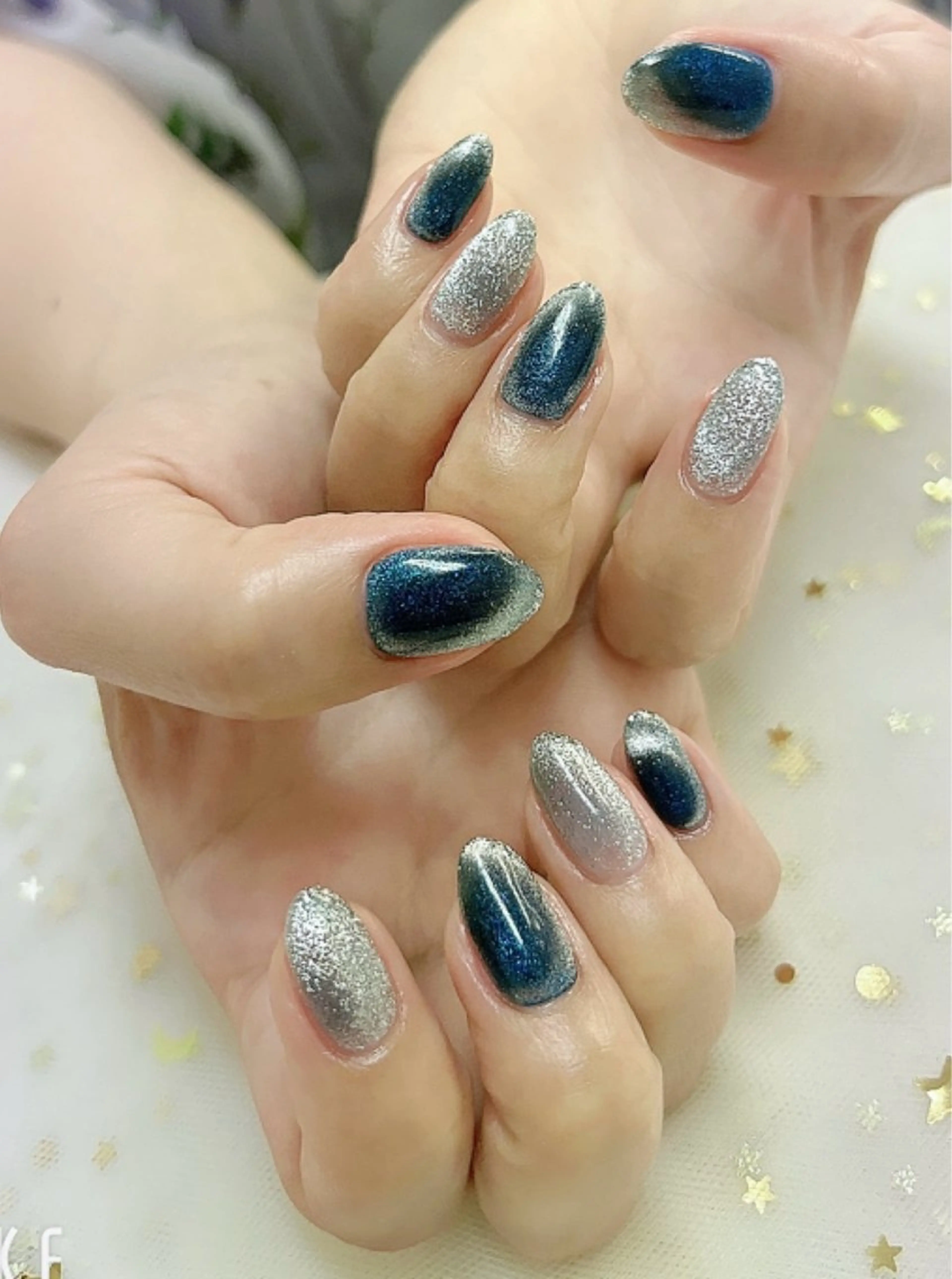 ネイル マグネットネイル ハンドネイル 上福岡 らんらんのネイルデザイン