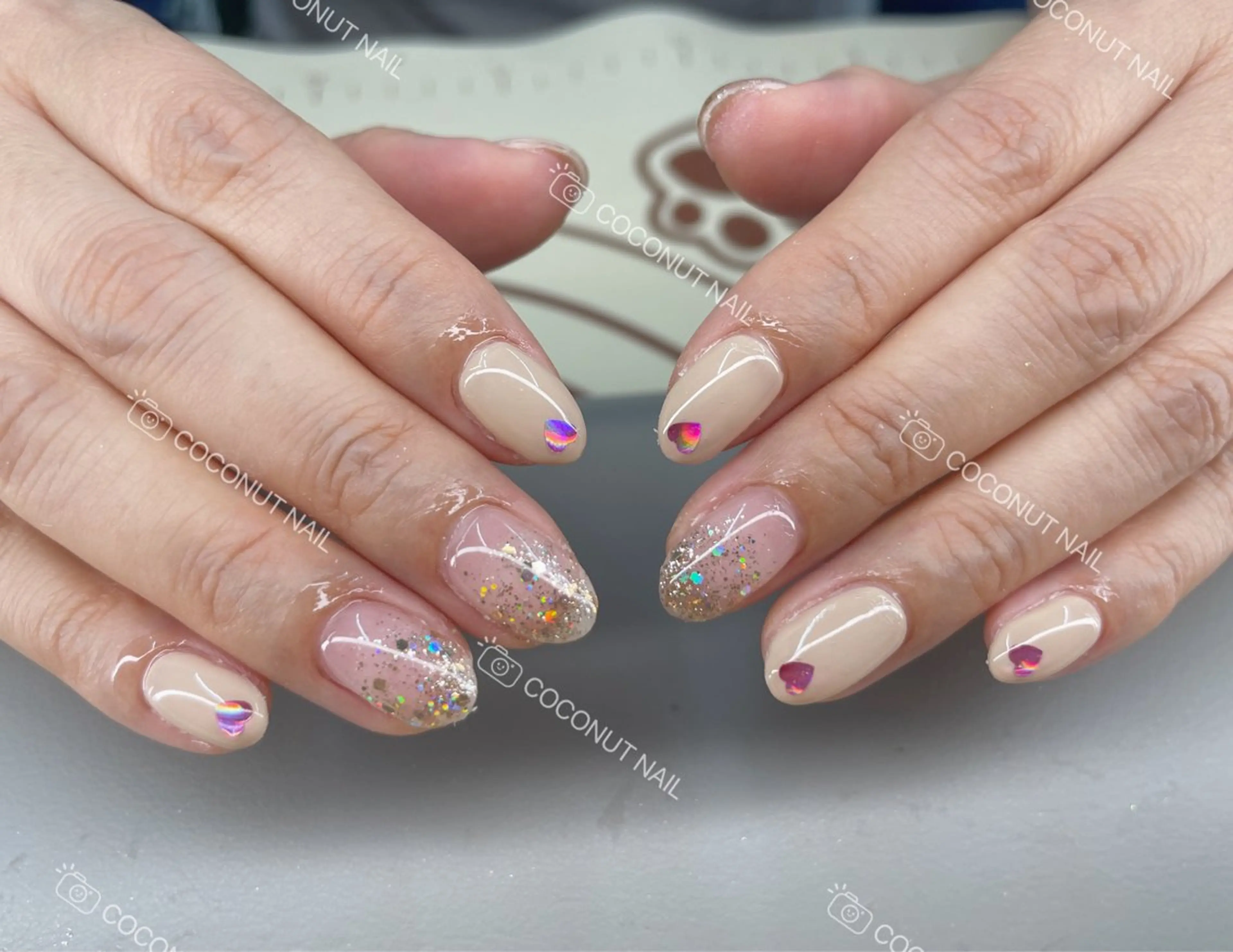 ネイル ハンドネイル 神田 ココナッツのネイルデザイン