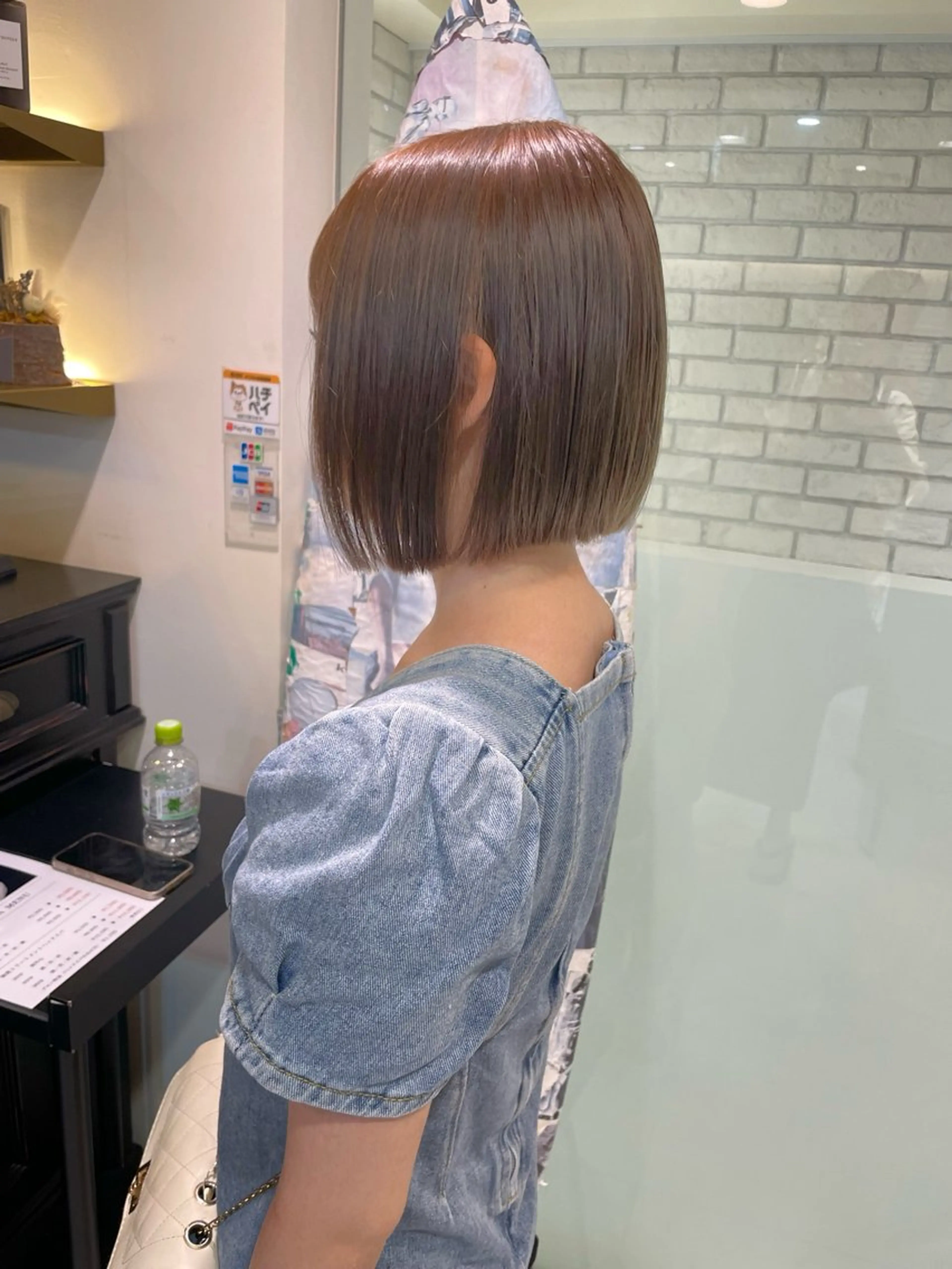 ショート 切りっぱなしボブ ボブ 韓国風ヘア タッセルカット ボブ/デザインカラー /表参道/新井美有紀のヘアスタイル