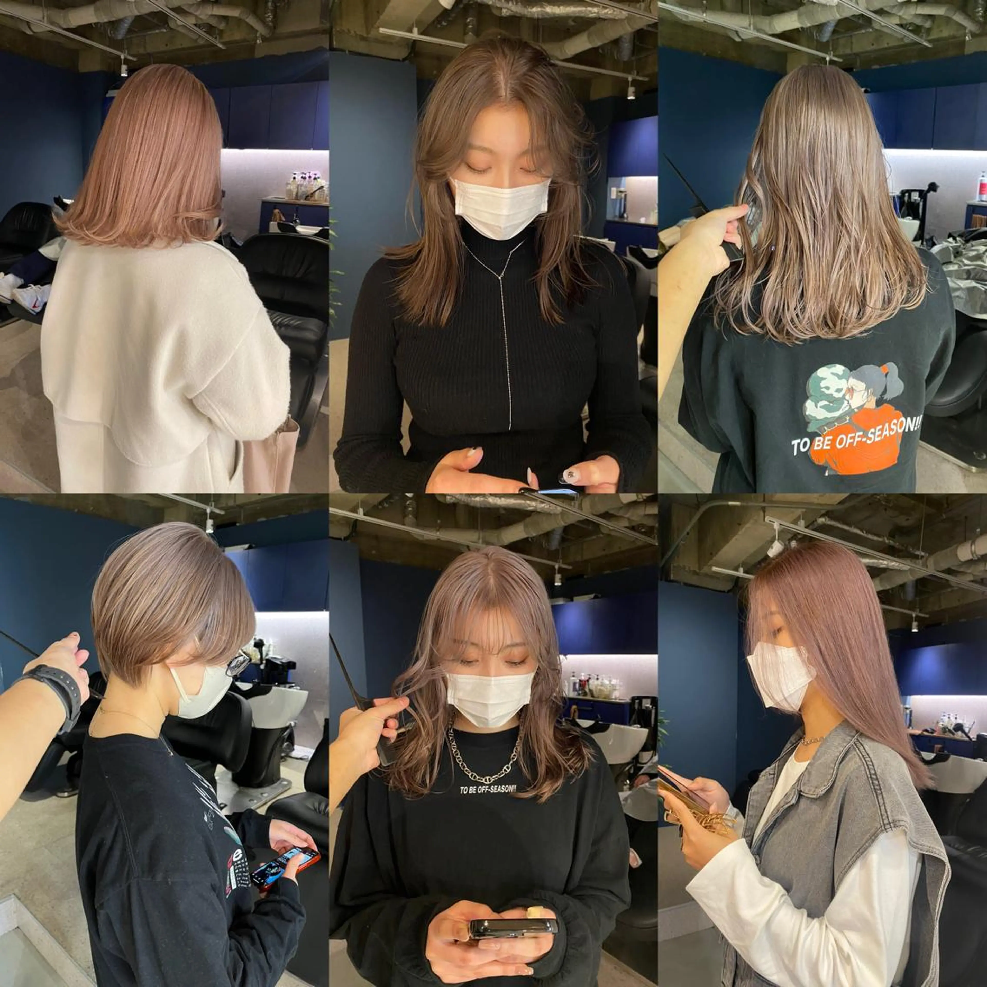 ミディアム カラー ハイトーン/ ボブ 中村麟のヘアスタイル